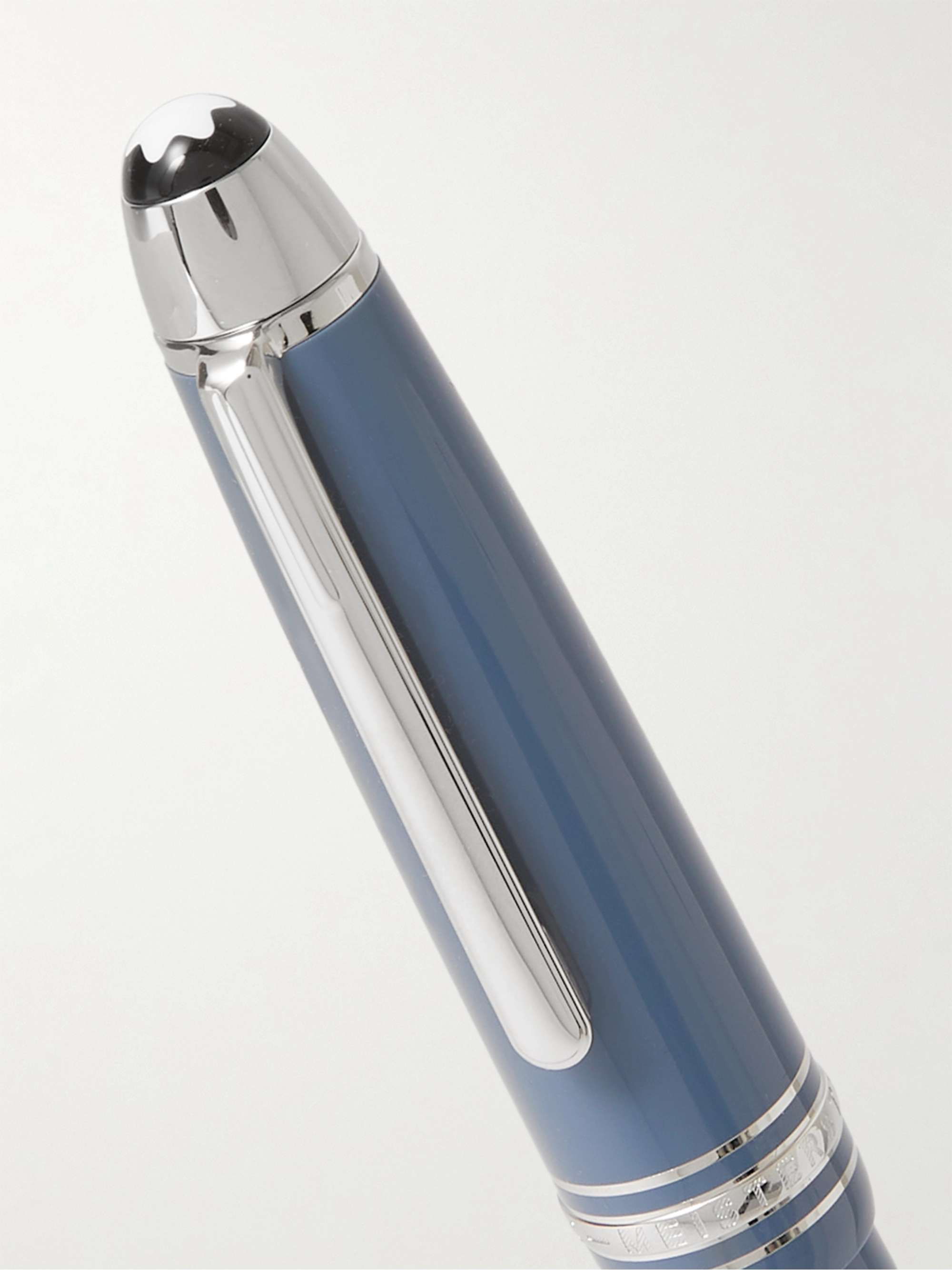 MONTBLANC Meisterstück Glacier LeGrand Resin and Platinum-Plated Fountain Pen
