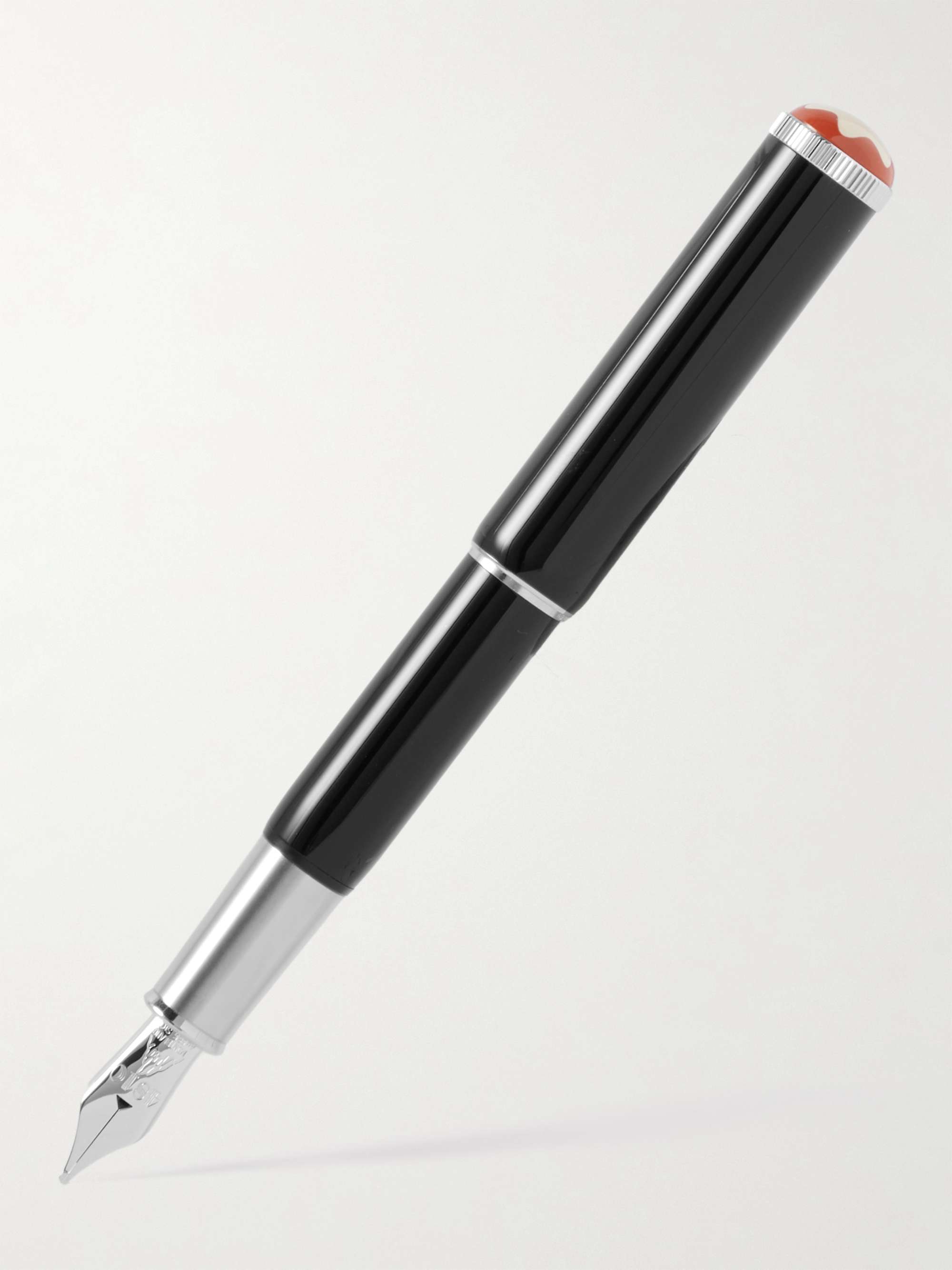 MONTBLANC Heritage Collection Rouge et Noir Baby Silver-Tone and Resin Fountain Pen