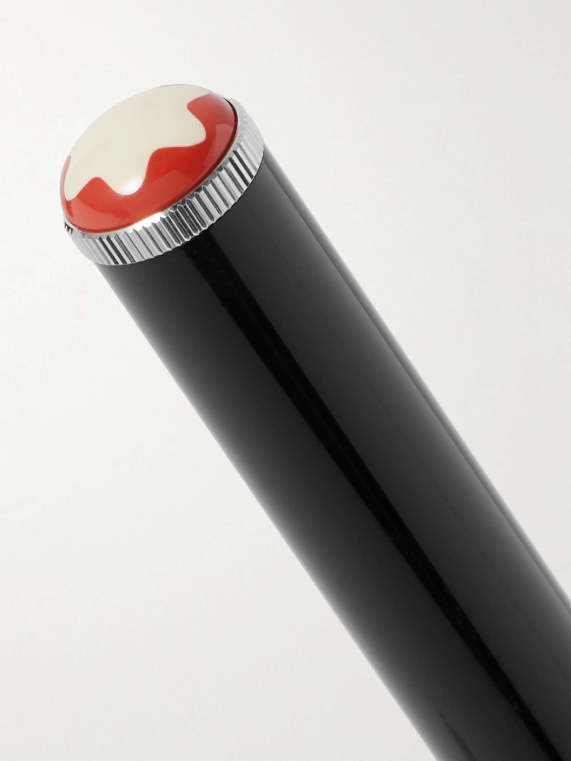 MONTBLANC Heritage Collection Rouge et Noir Baby Silver-Tone and Resin Ballpoint Pen