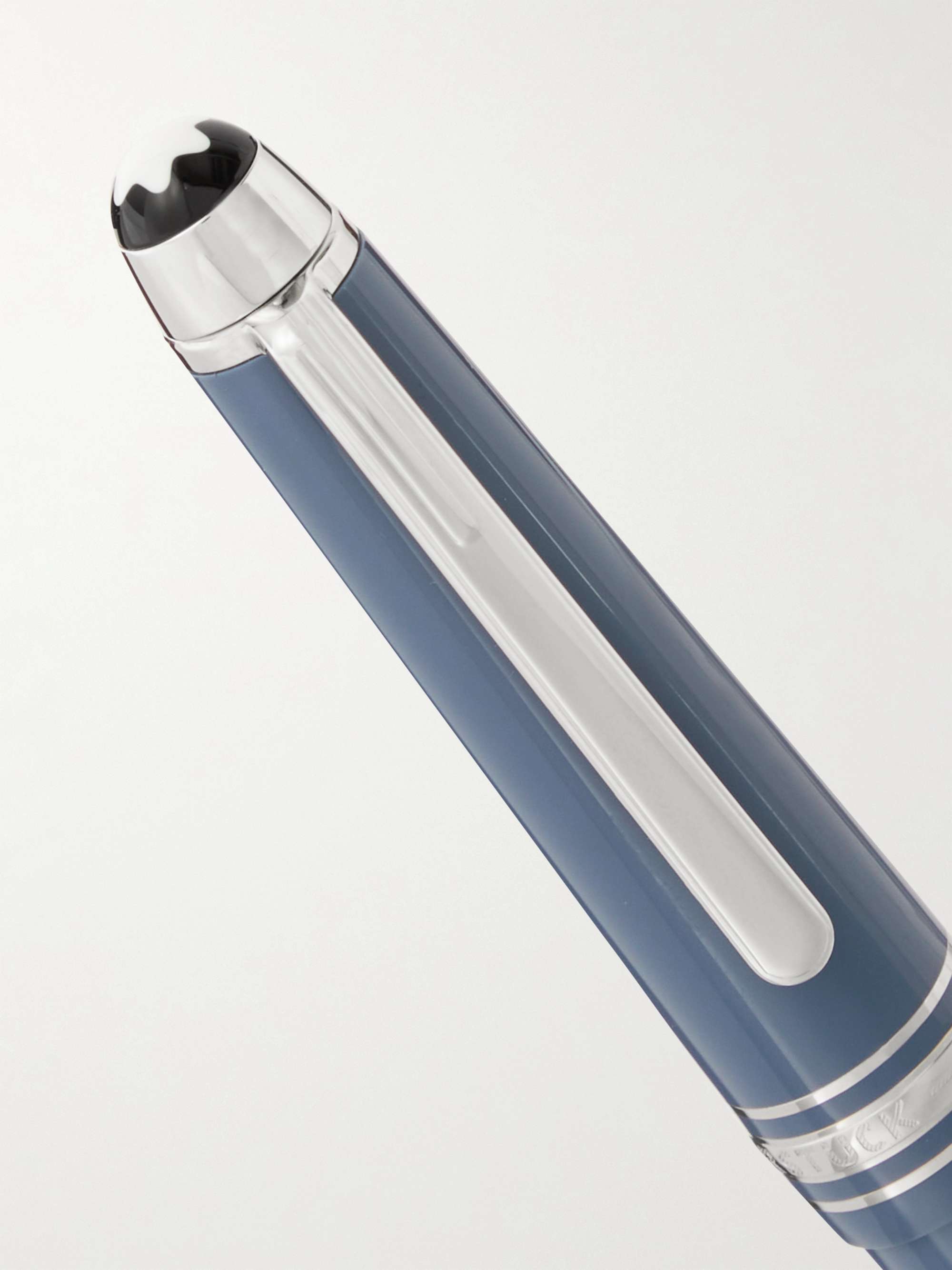 MONTBLANC Meisterstück Glacier Midsize Resin and Platinum-Plated Ballpoint Pen