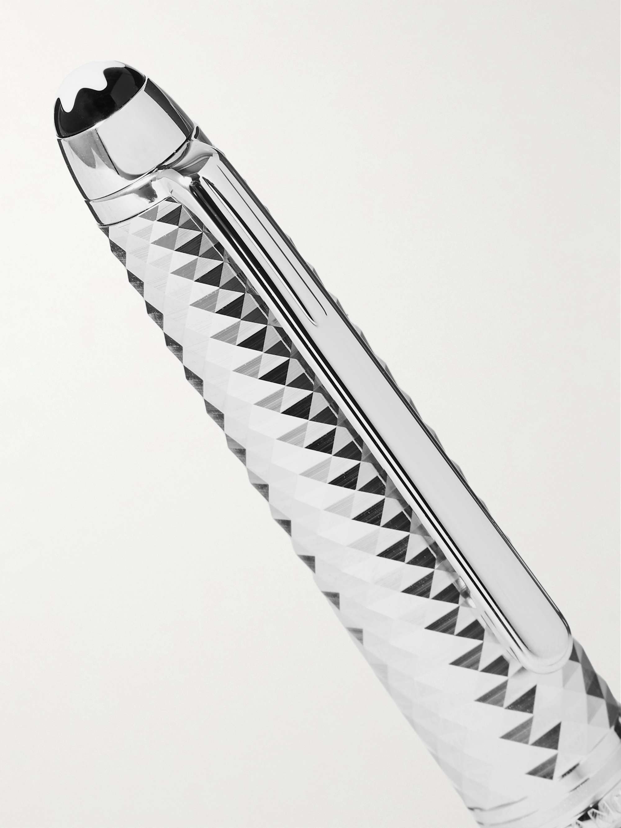 MONTBLANC Meisterstück Glacier Doué Resin and Platinum-Coated Rollerball Pen