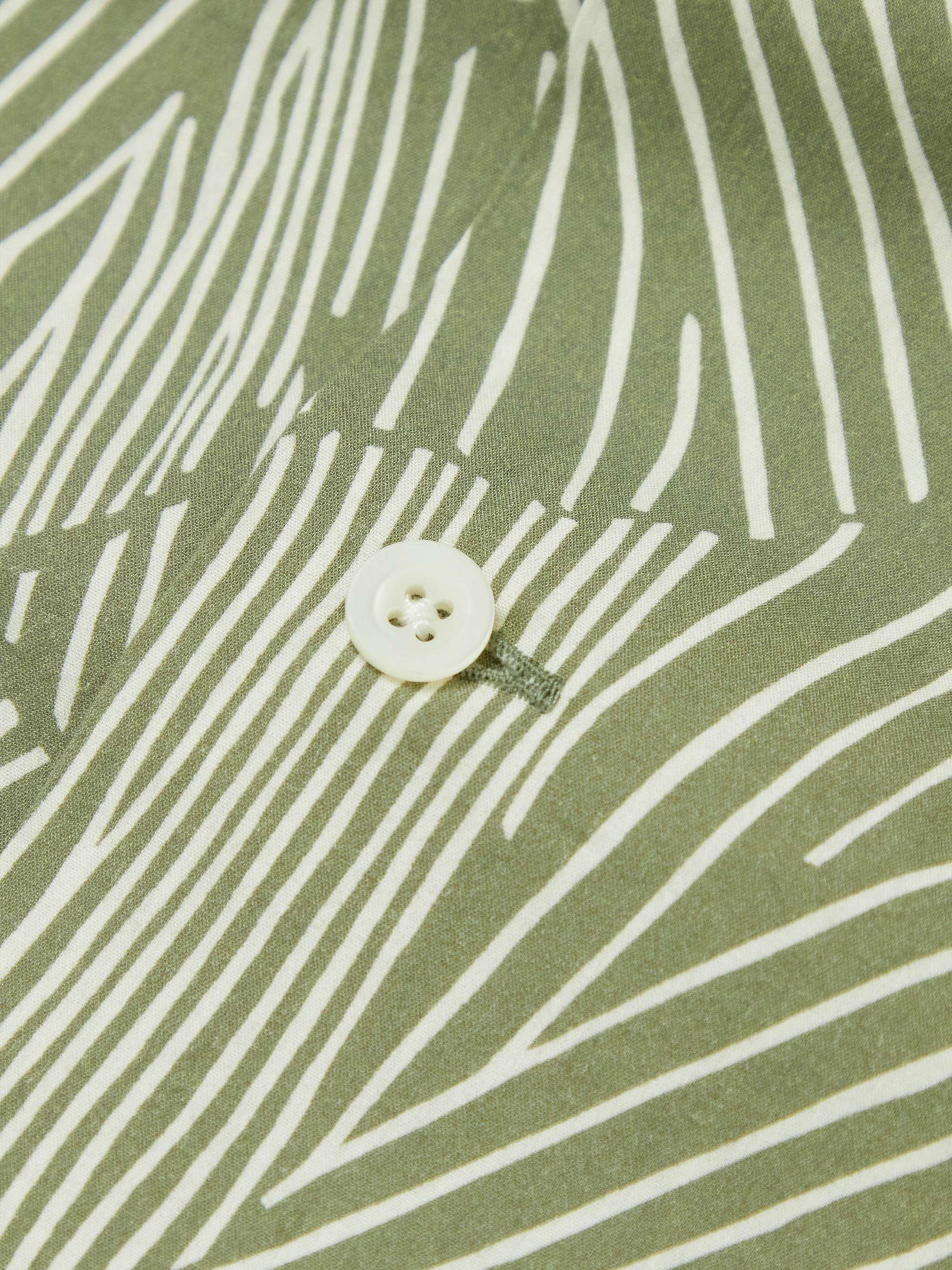 MR P. Convertible-Collar Printed Organic Cotton Shirt
