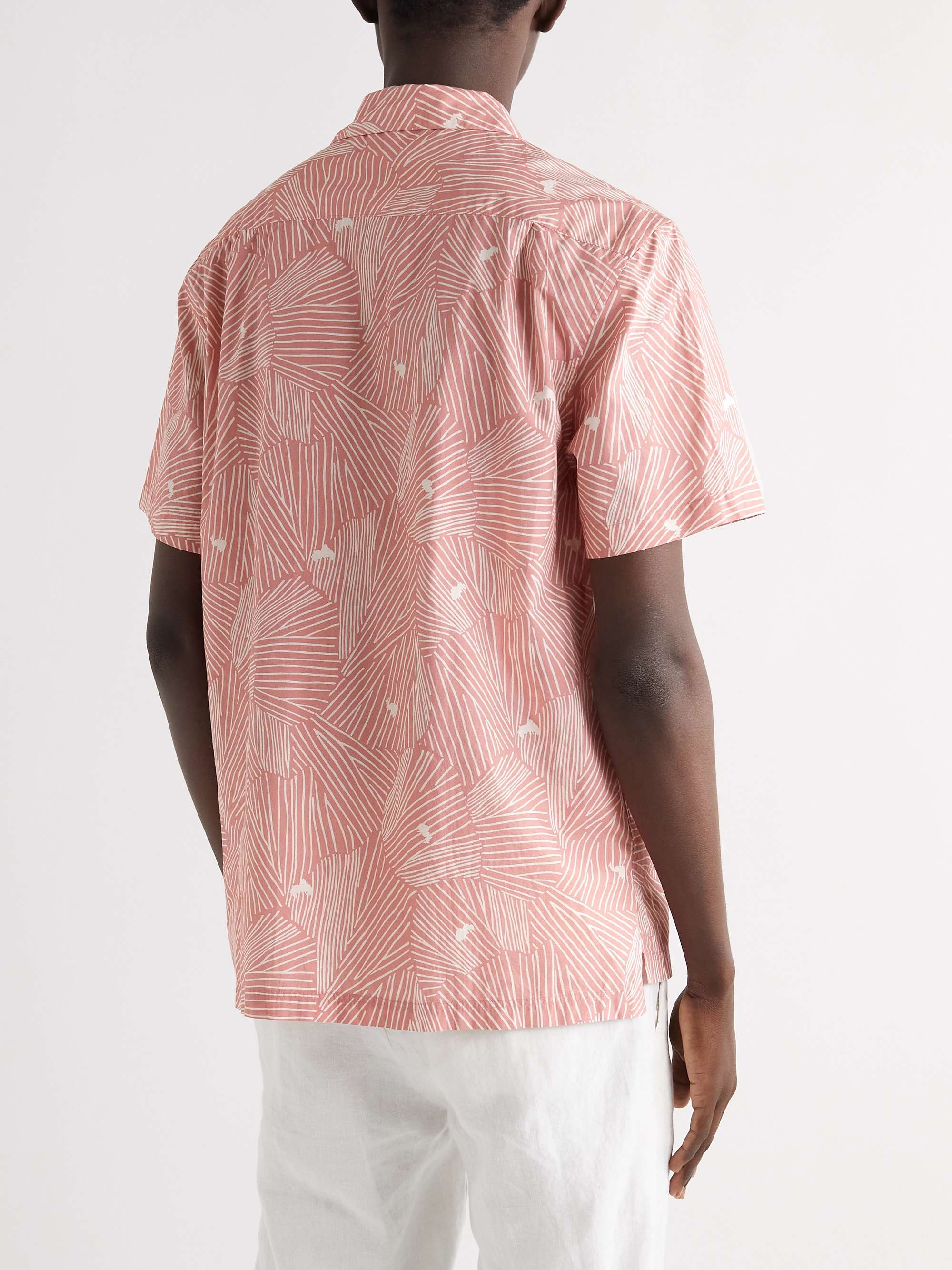 MR P. Convertible-Collar Printed Organic Cotton Shirt