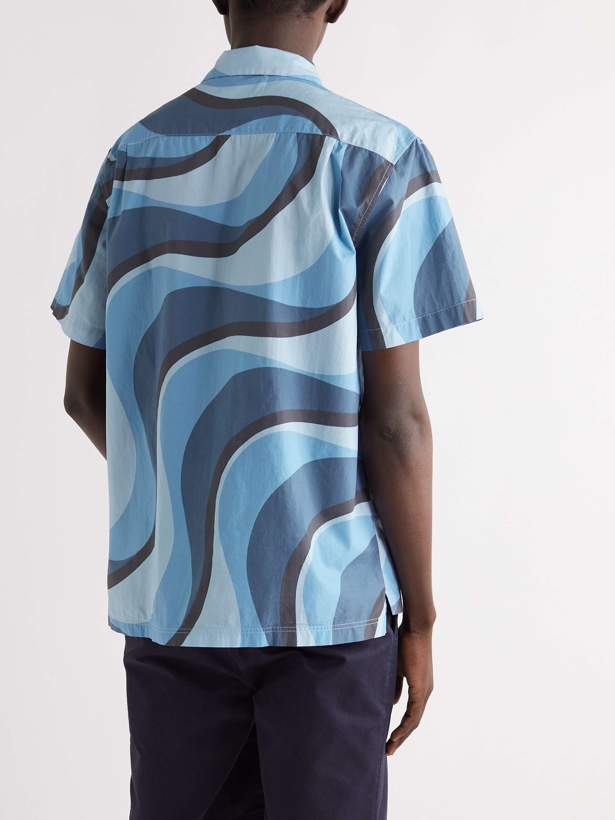 MR P. Irregular Wave Printed Organic Cotton Shirt