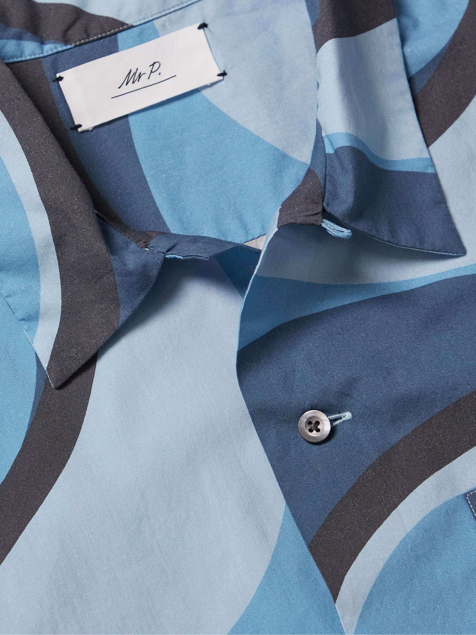 MR P. Irregular Wave Printed Organic Cotton Shirt
