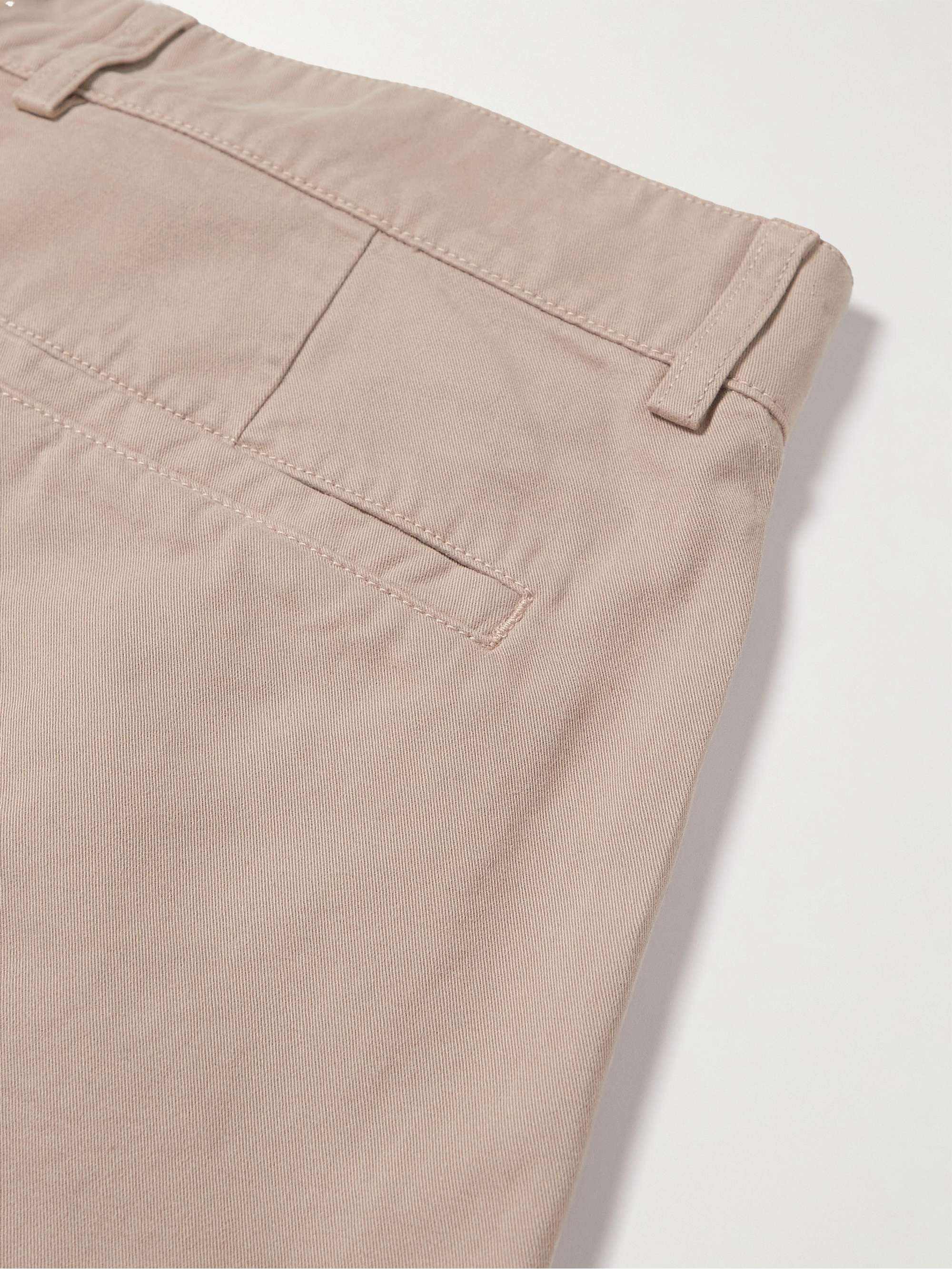 MR P. Tapered Cropped Garment-Dyed Organic Cotton-Twill Trousers