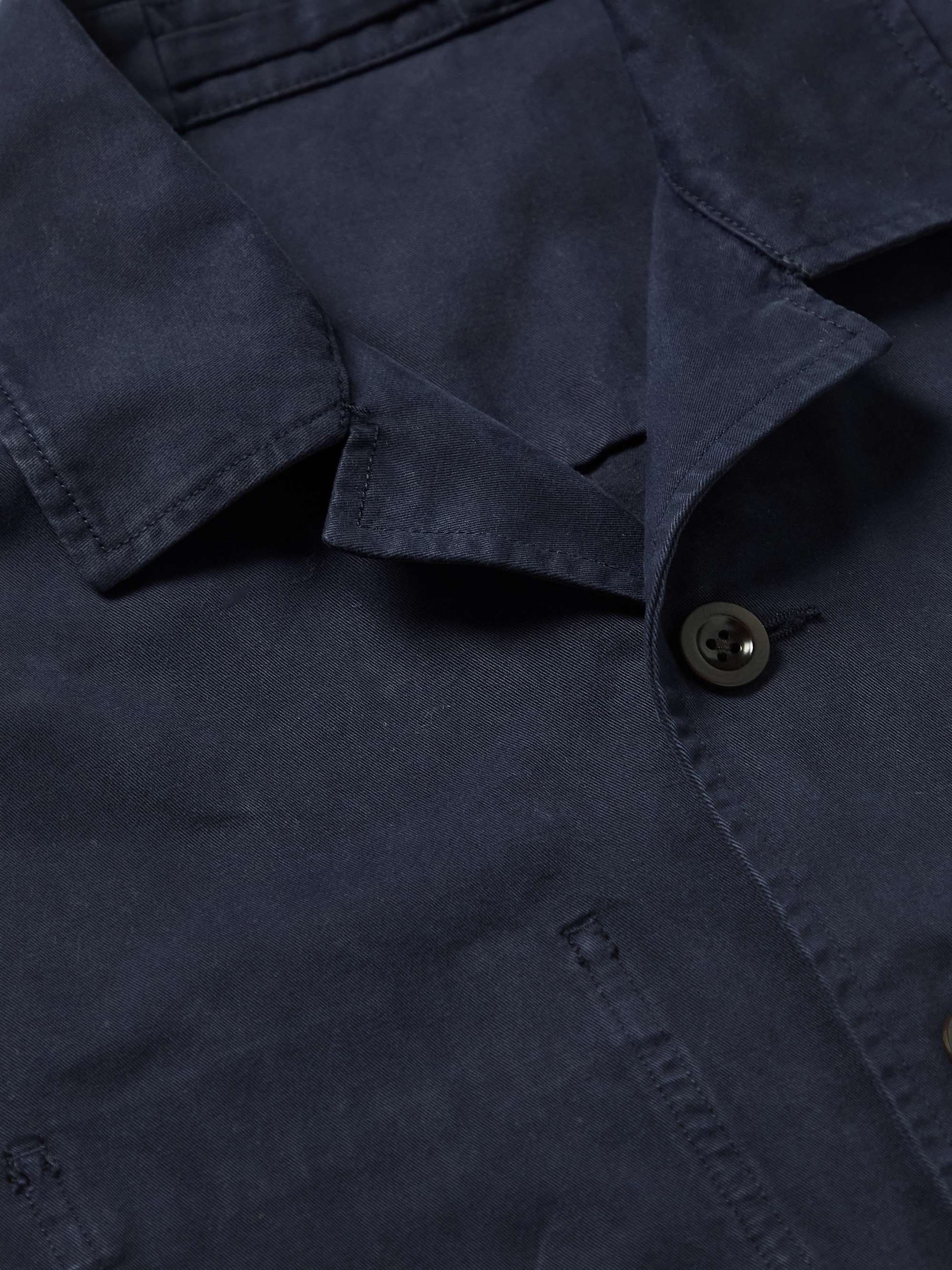 MR P. Camp-Collar Garment-Dyed Organic Cotton Jacket