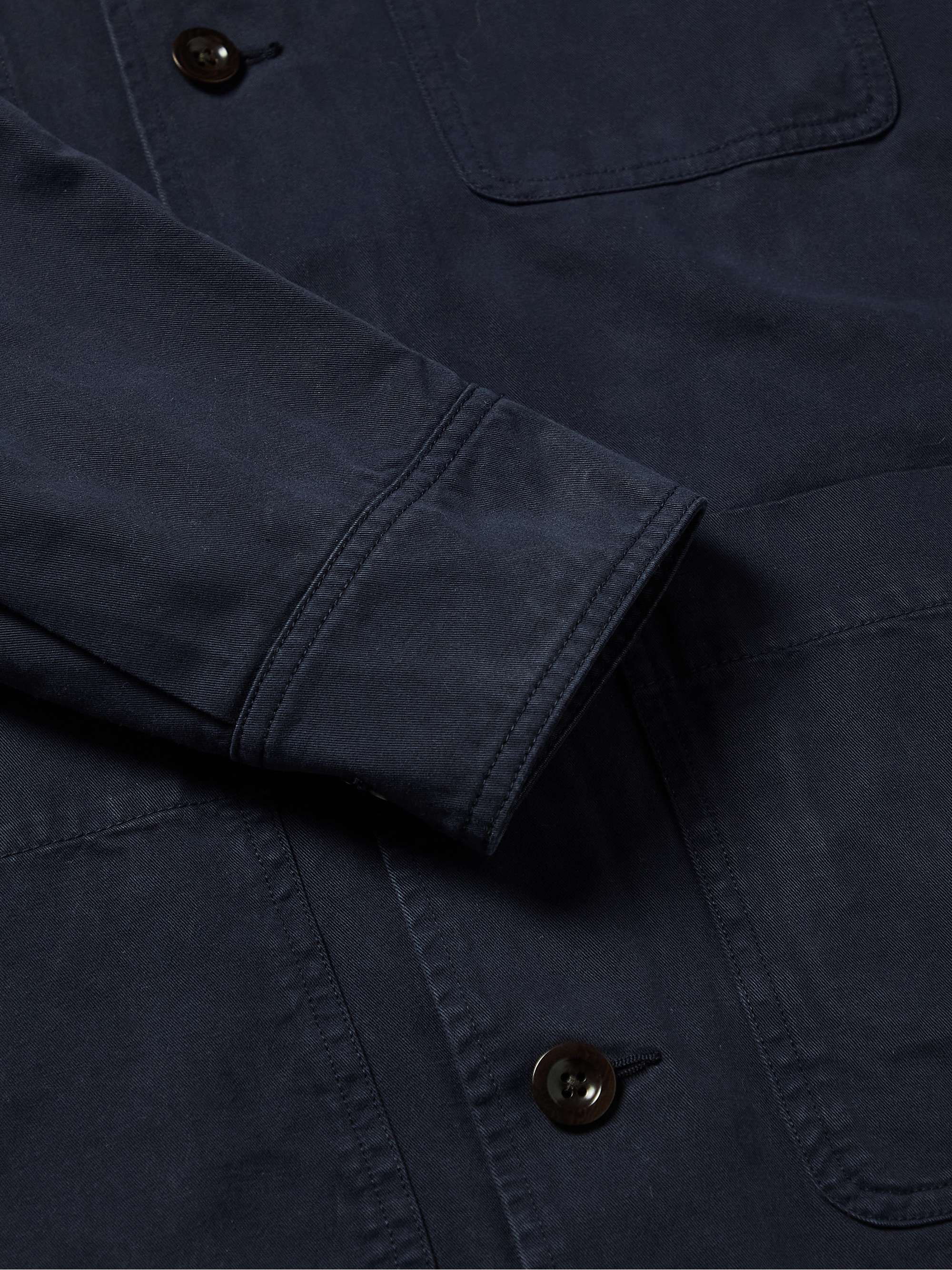 MR P. Camp-Collar Garment-Dyed Organic Cotton Jacket