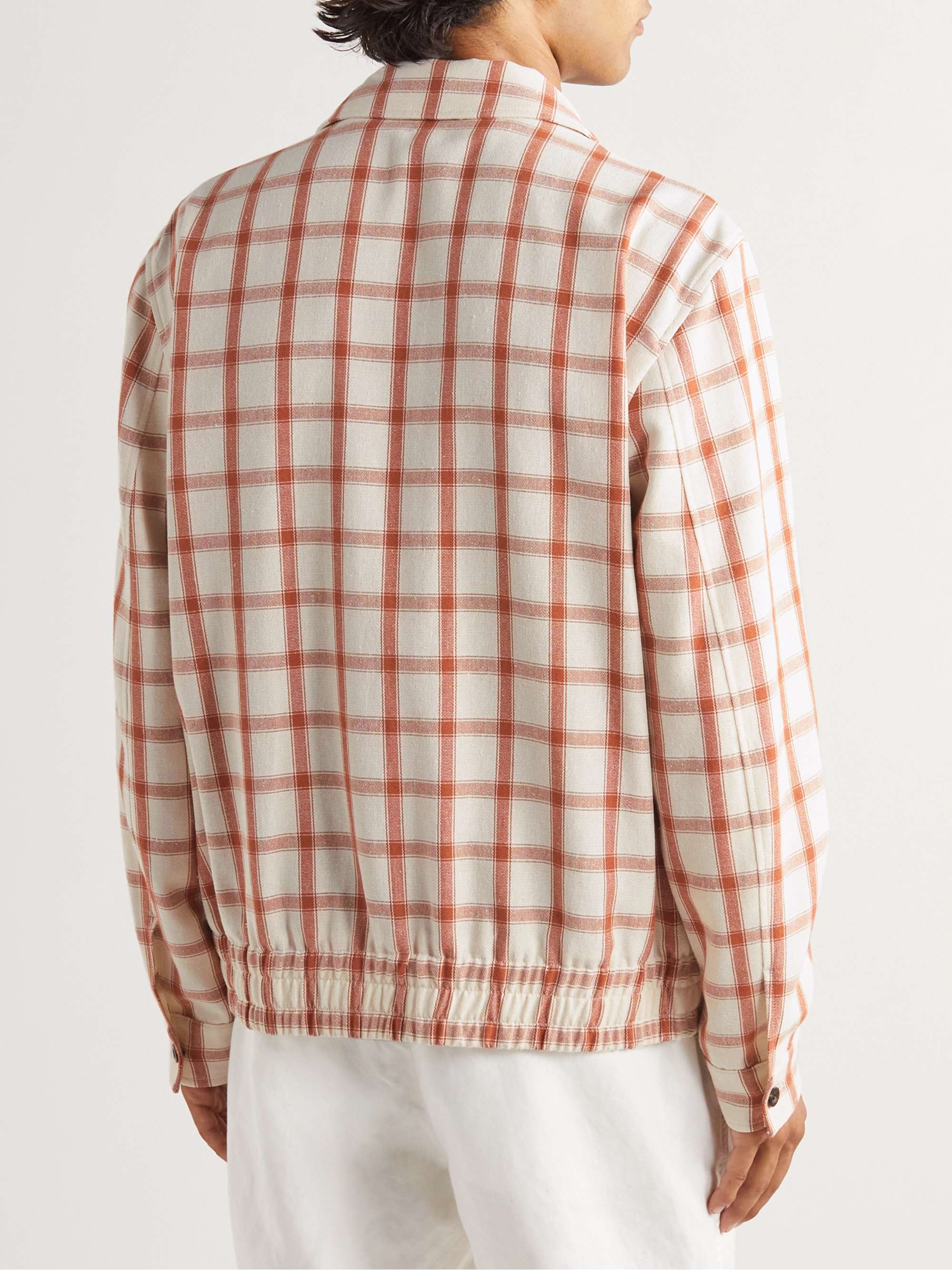 MR P. Checked Cotton-Blend Blouson Jacket