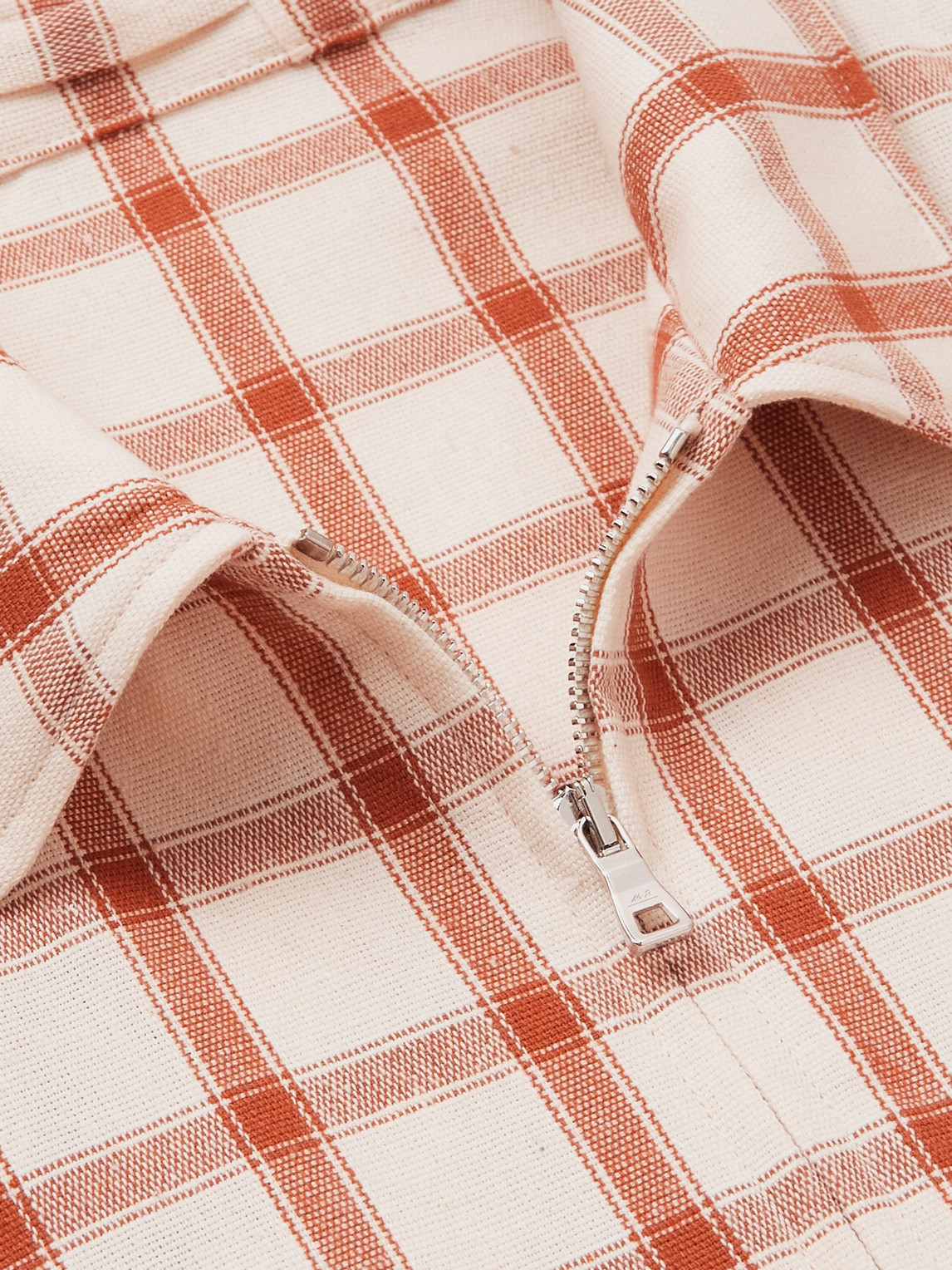  Mr P. - Checked Cotton-blend Blouson Jacket - Men - Orange - Xs 