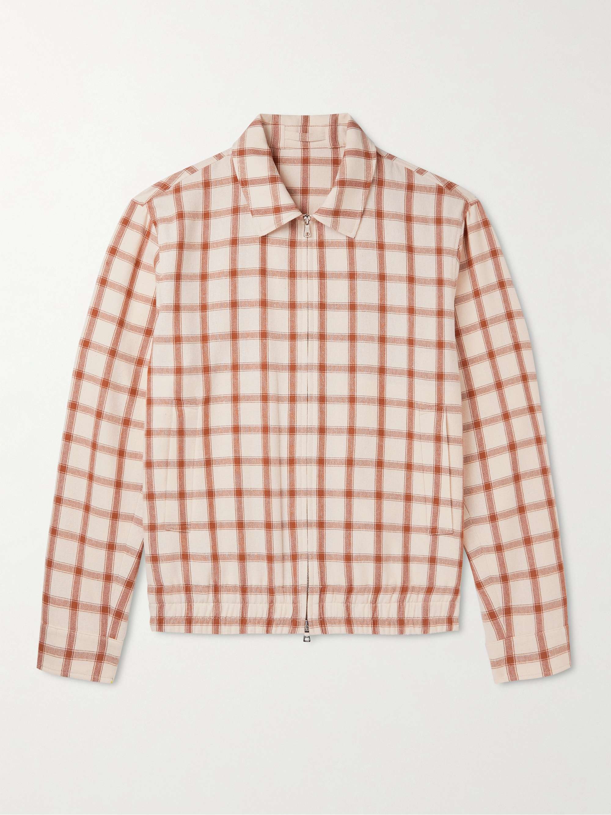 MR P. Checked Cotton-Blend Blouson Jacket