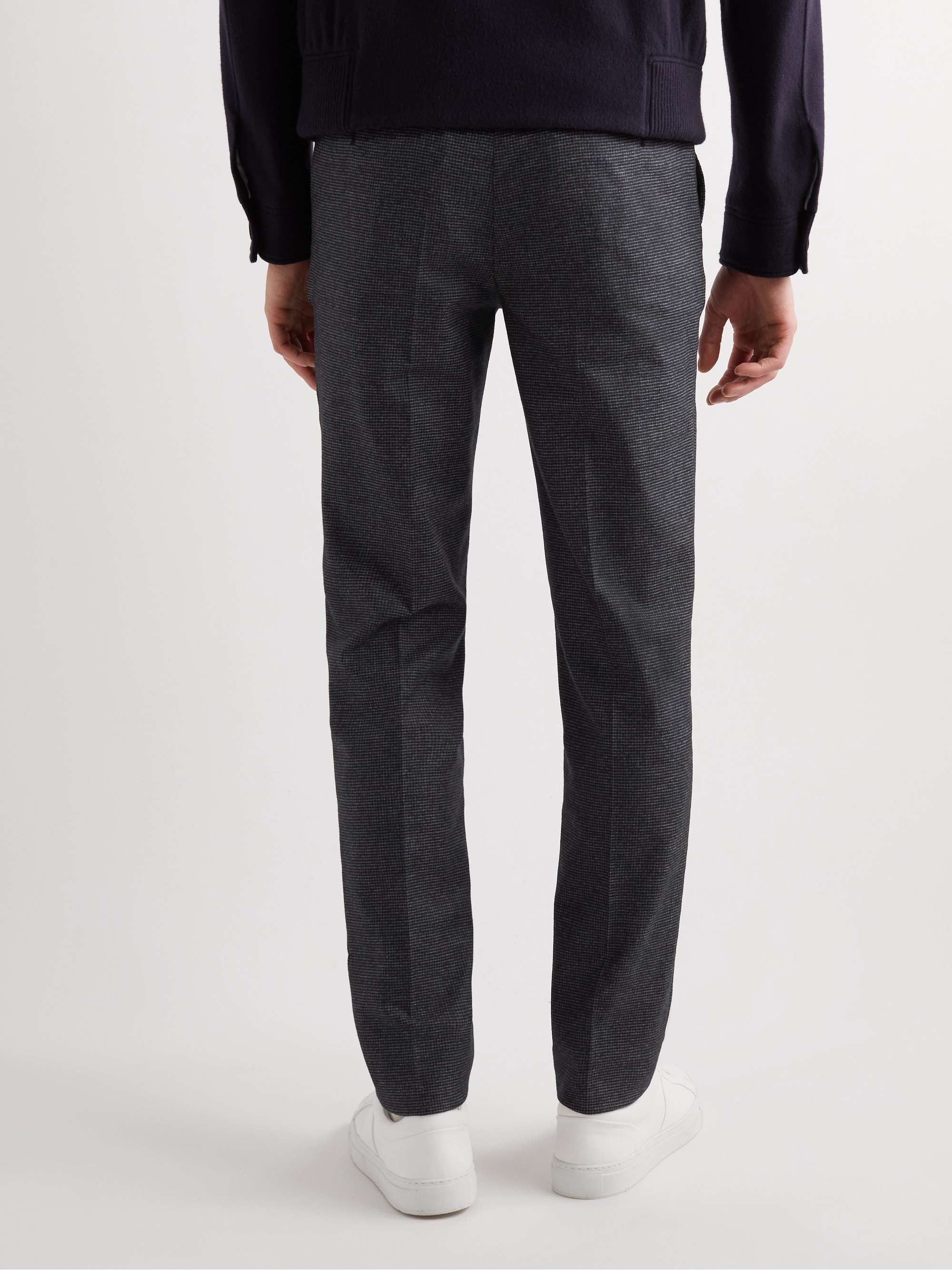 MR P. SlimFit Checked Woven Trousers for Men MR PORTER
