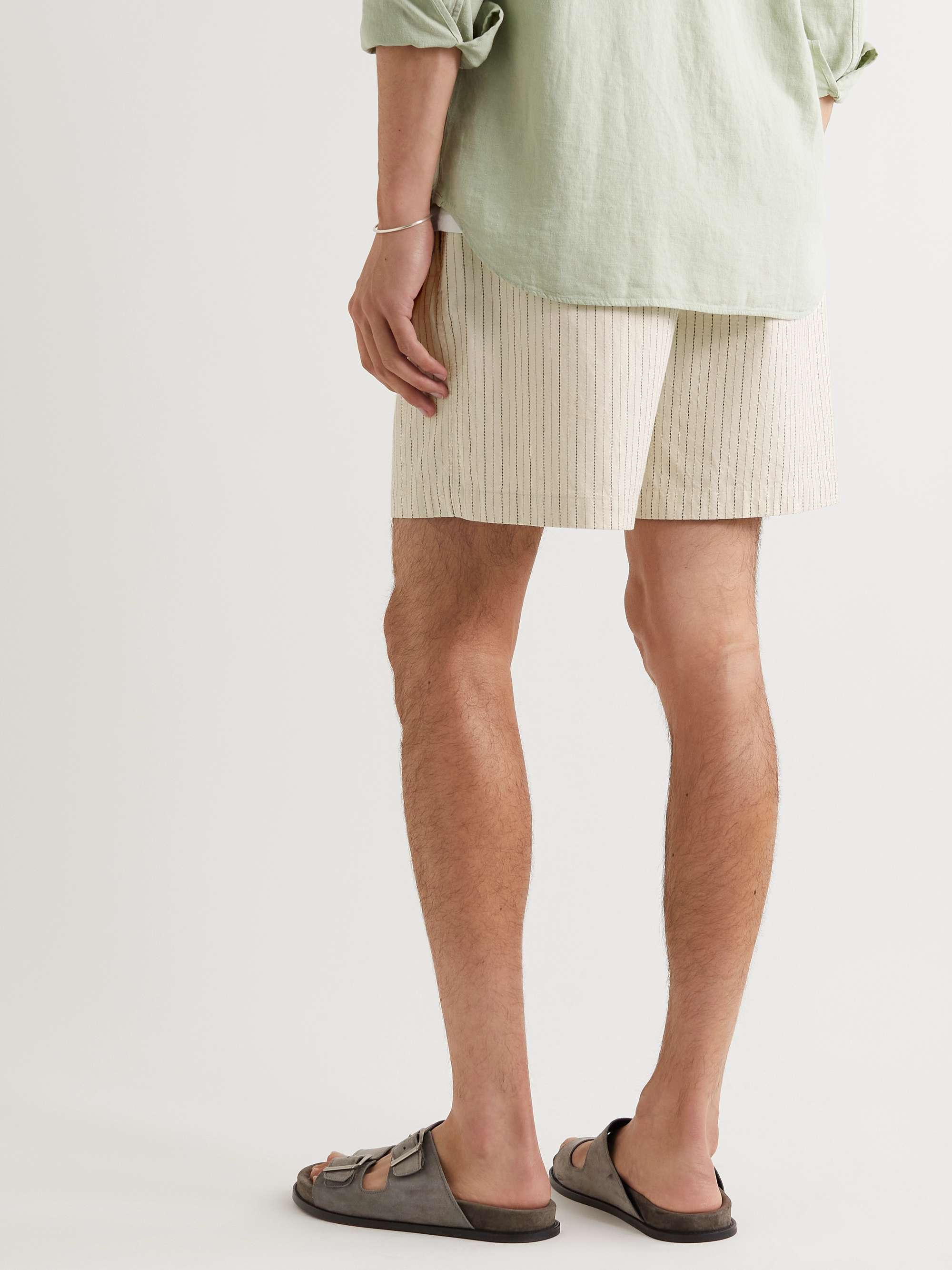 MR P. Pinstriped Cotton-Blend Twill Shorts