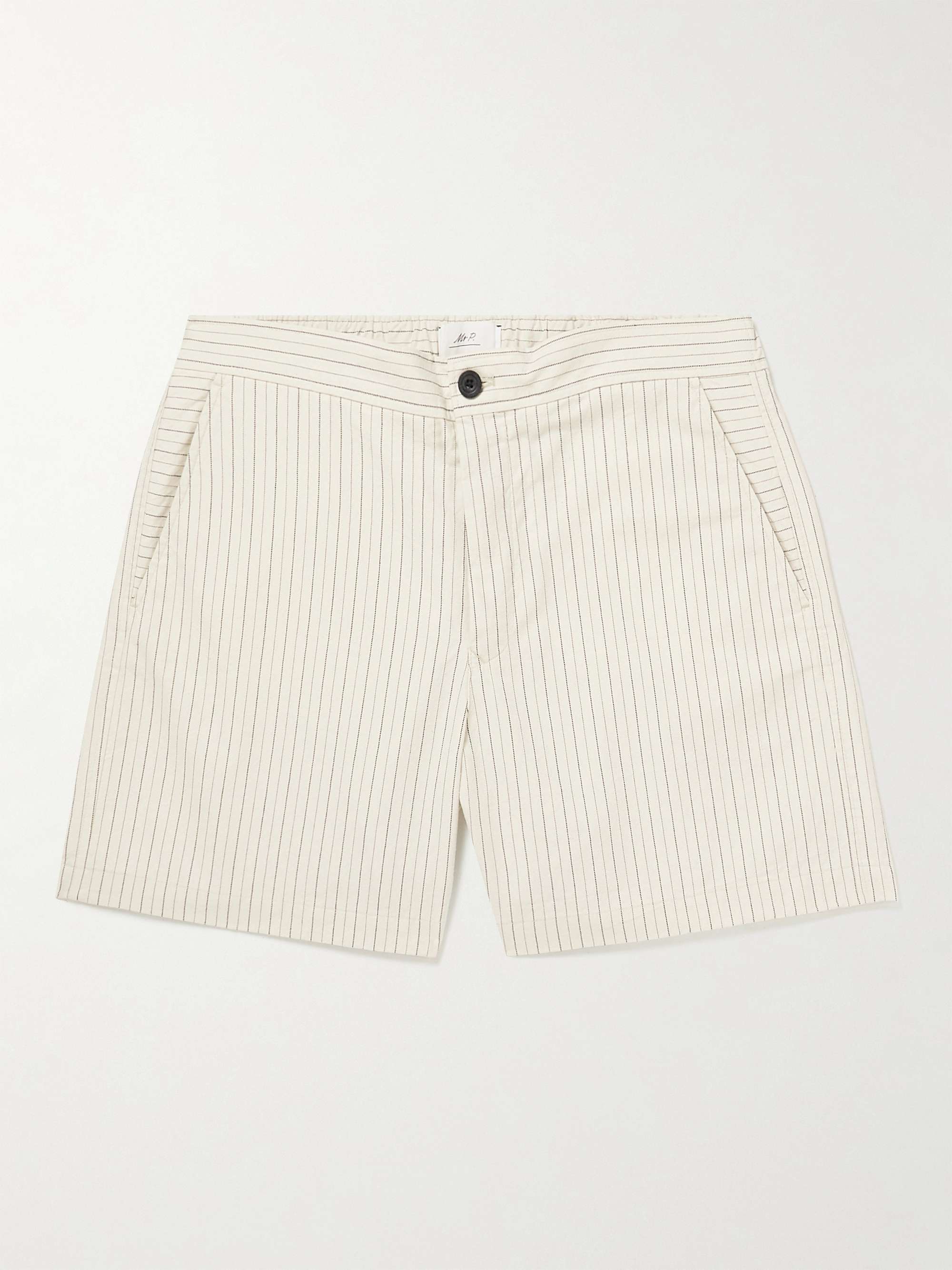 MR P. Pinstriped Cotton-Blend Twill Shorts