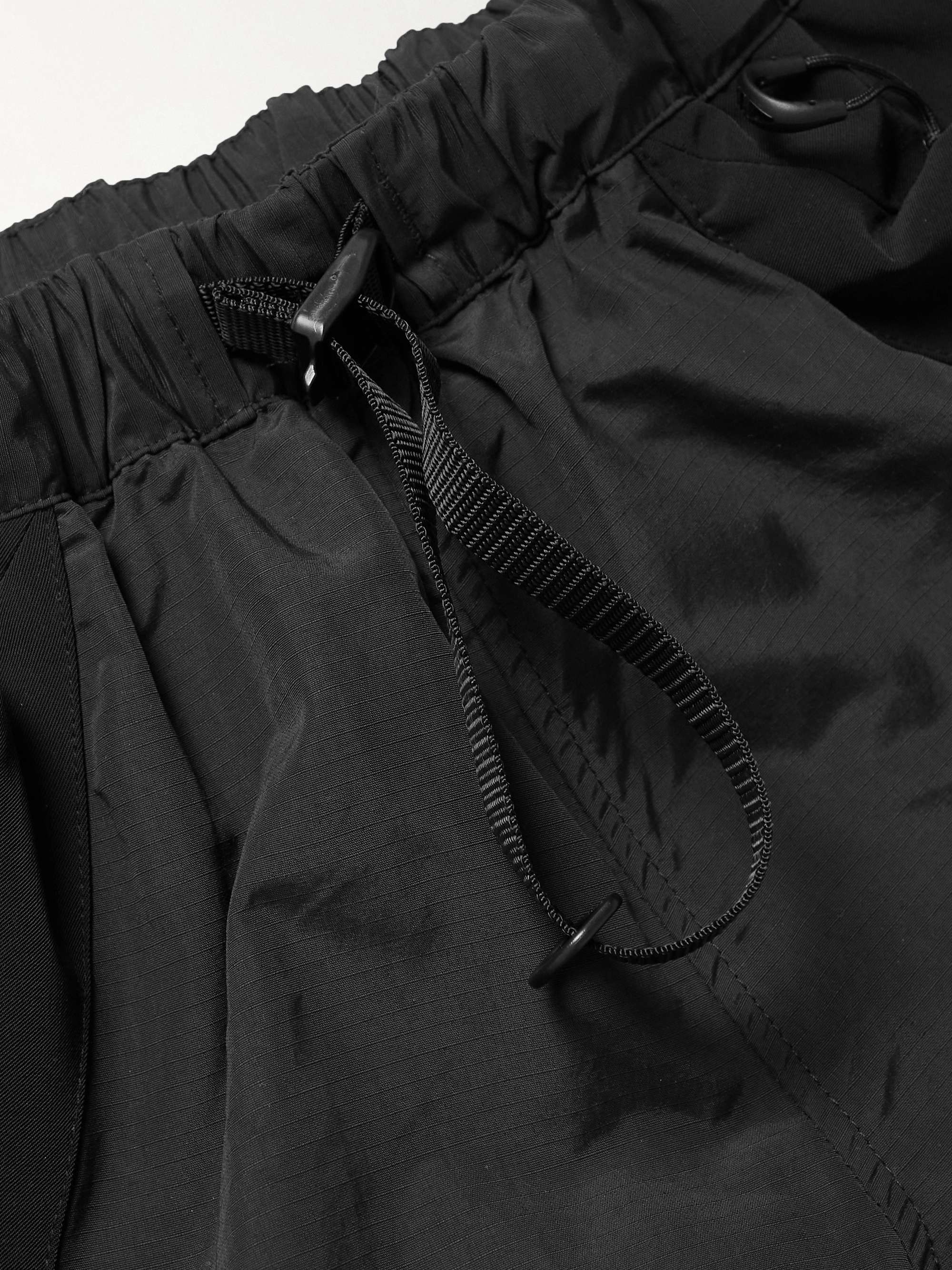 COMFY OUTDOOR GARMENT 2-in-1 Wide-Leg Belted Ripstop and Stretch-Jersey Shorts