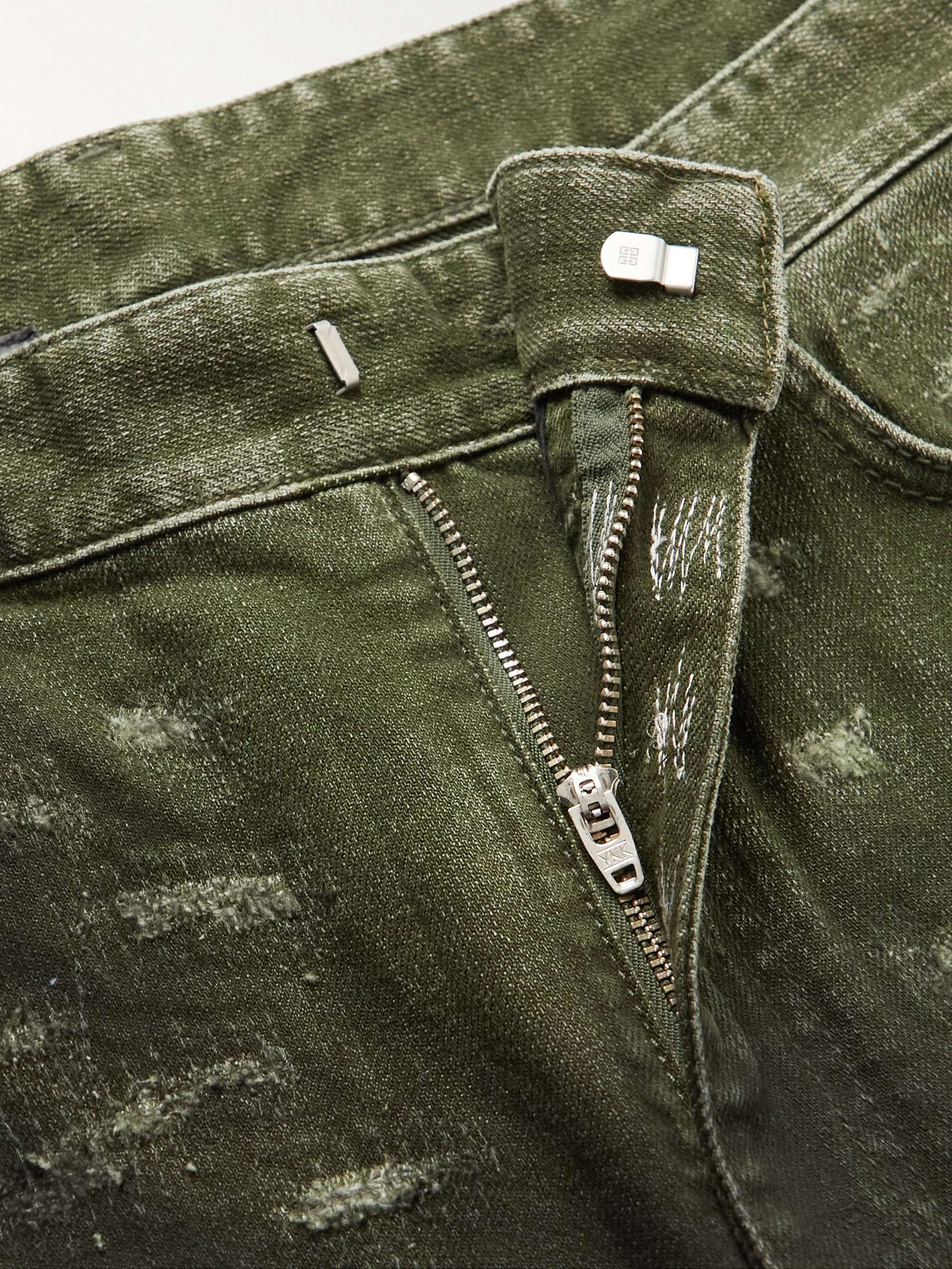 GIVENCHY Slim-Fit Tapered Distressed Tie-Dyed Jeans