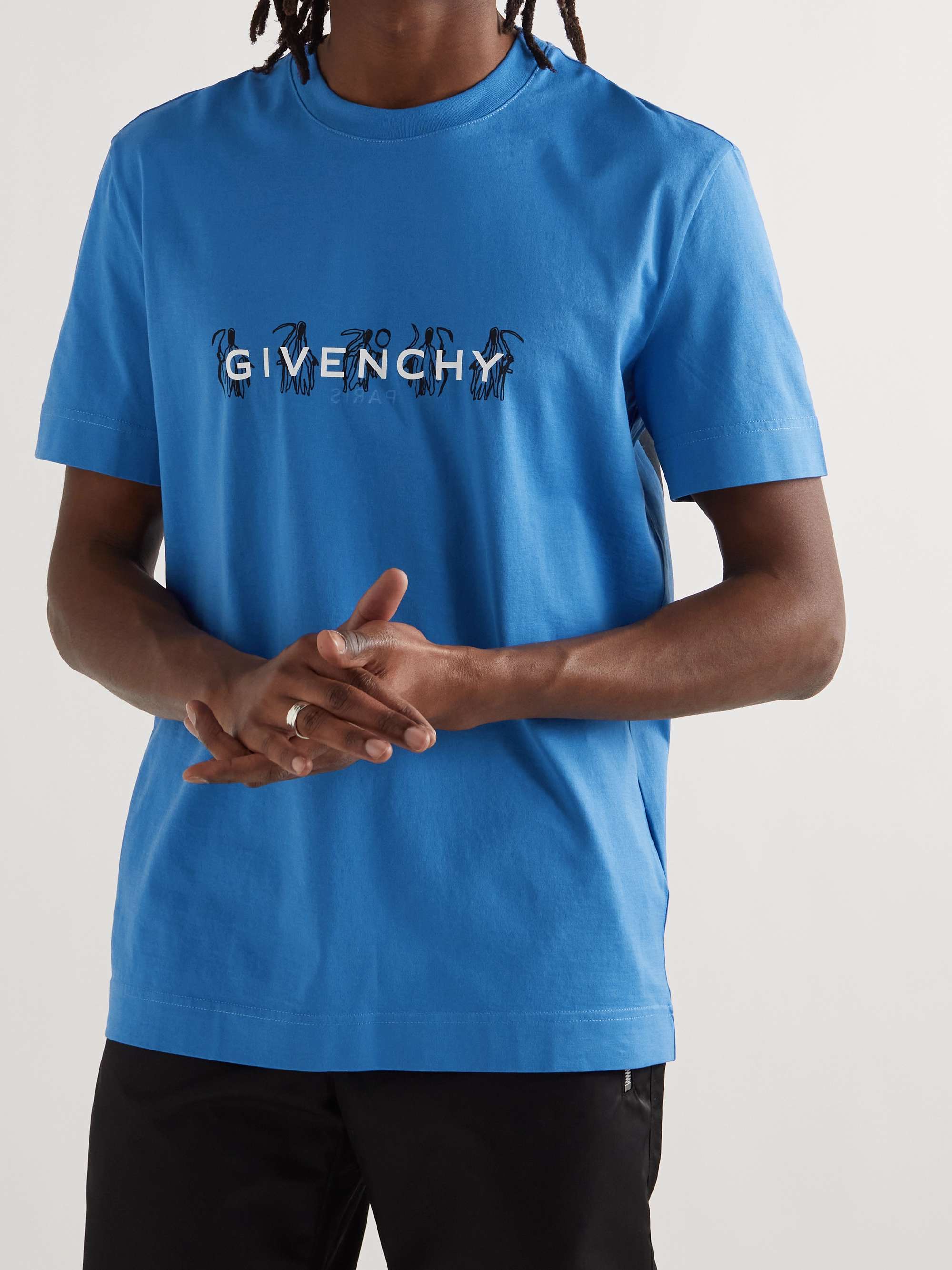 GIVENCHY + Josh Smith Logo-Print Cotton-Jersey T-Shirt