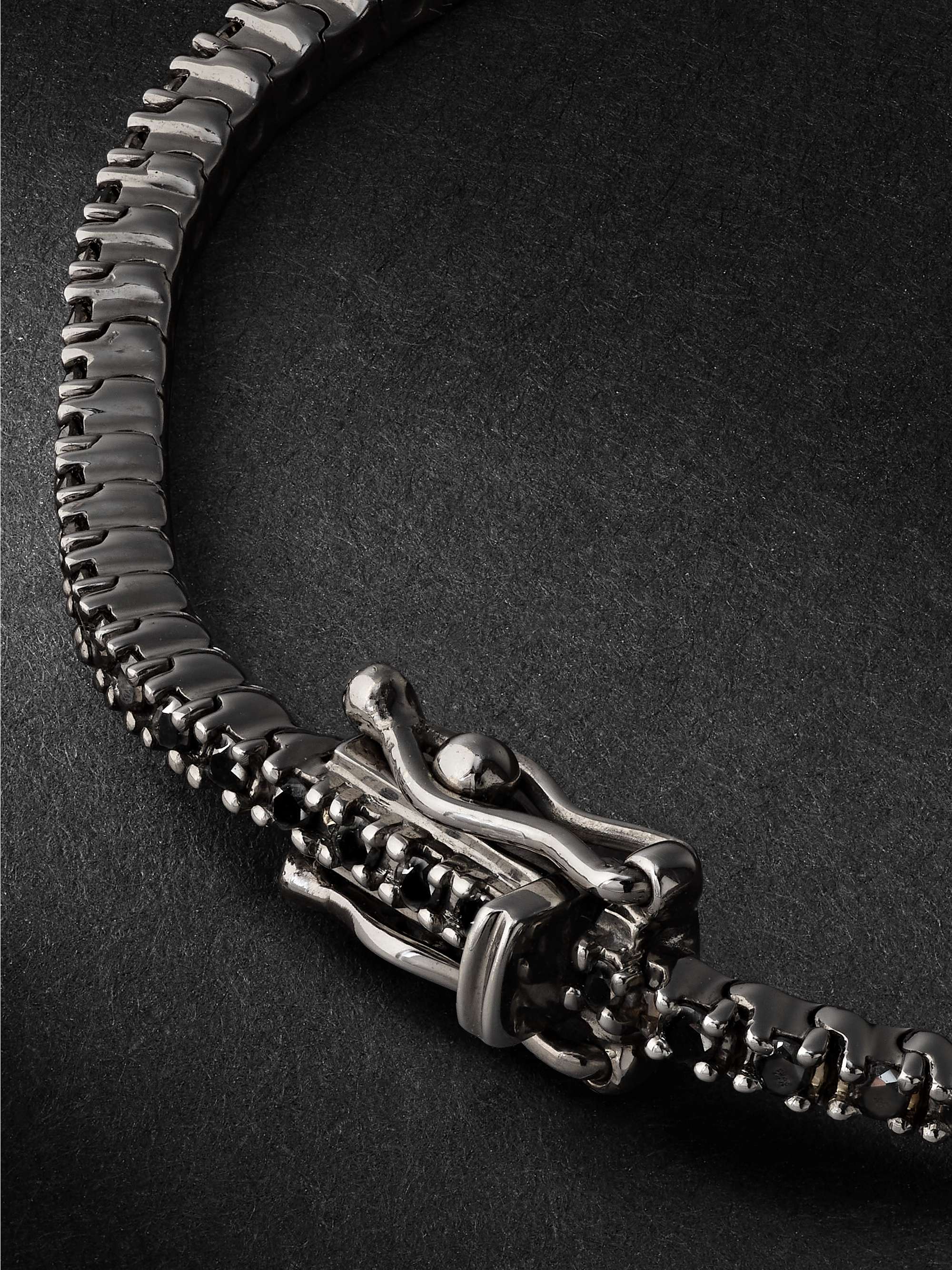 KOLOURS JEWELRY Spectra Blackened Gold Diamond Tennis Bracelet