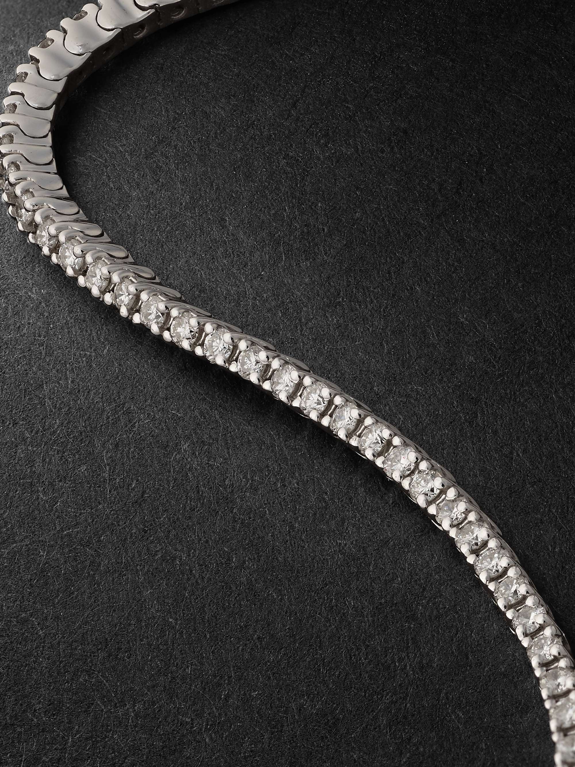 KOLOURS JEWELRY Spectra White Gold Diamond Tennis Bracelet