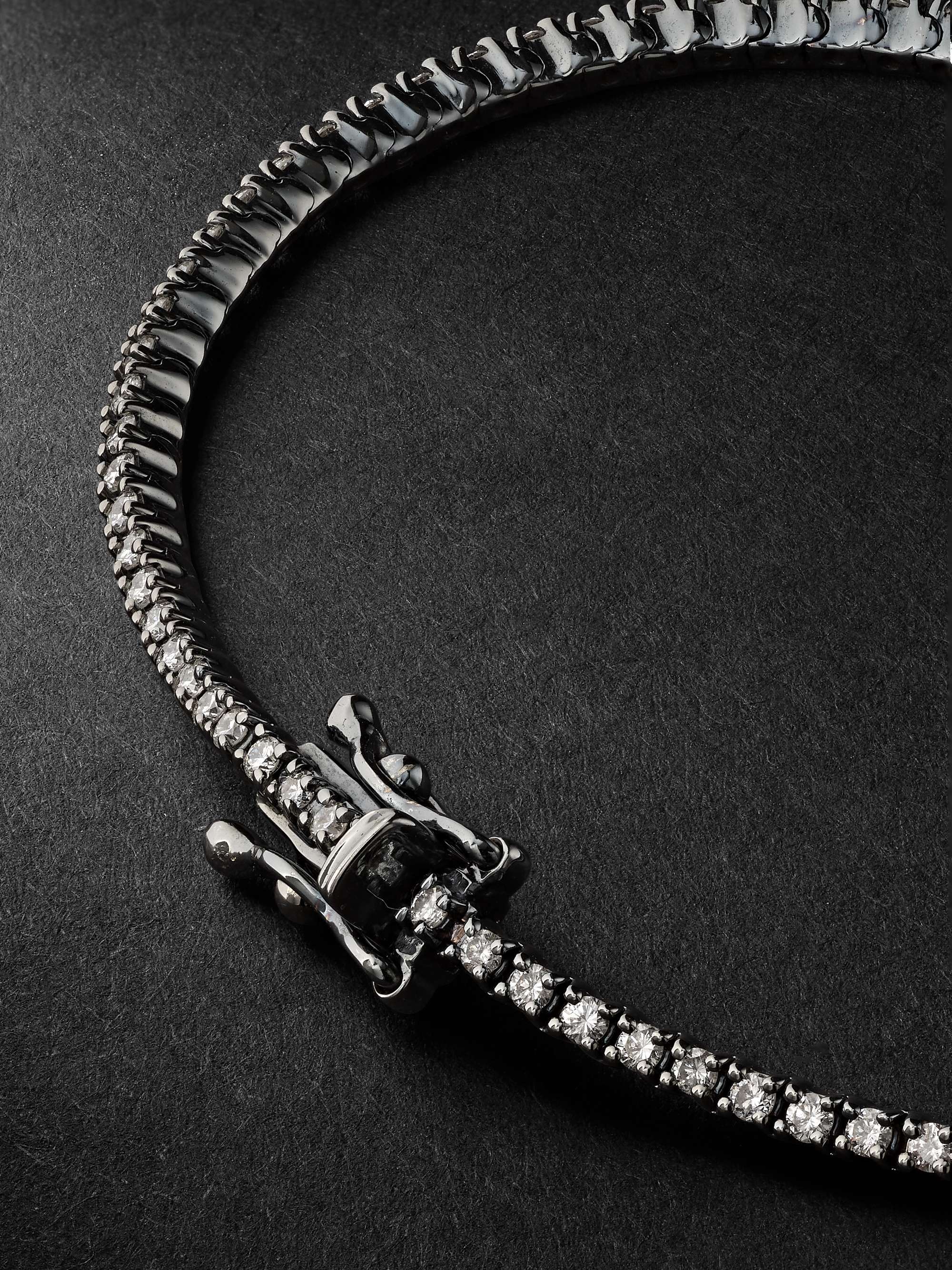KOLOURS JEWELRY Spectra Blackened Gold Diamond Tennis Bracelet