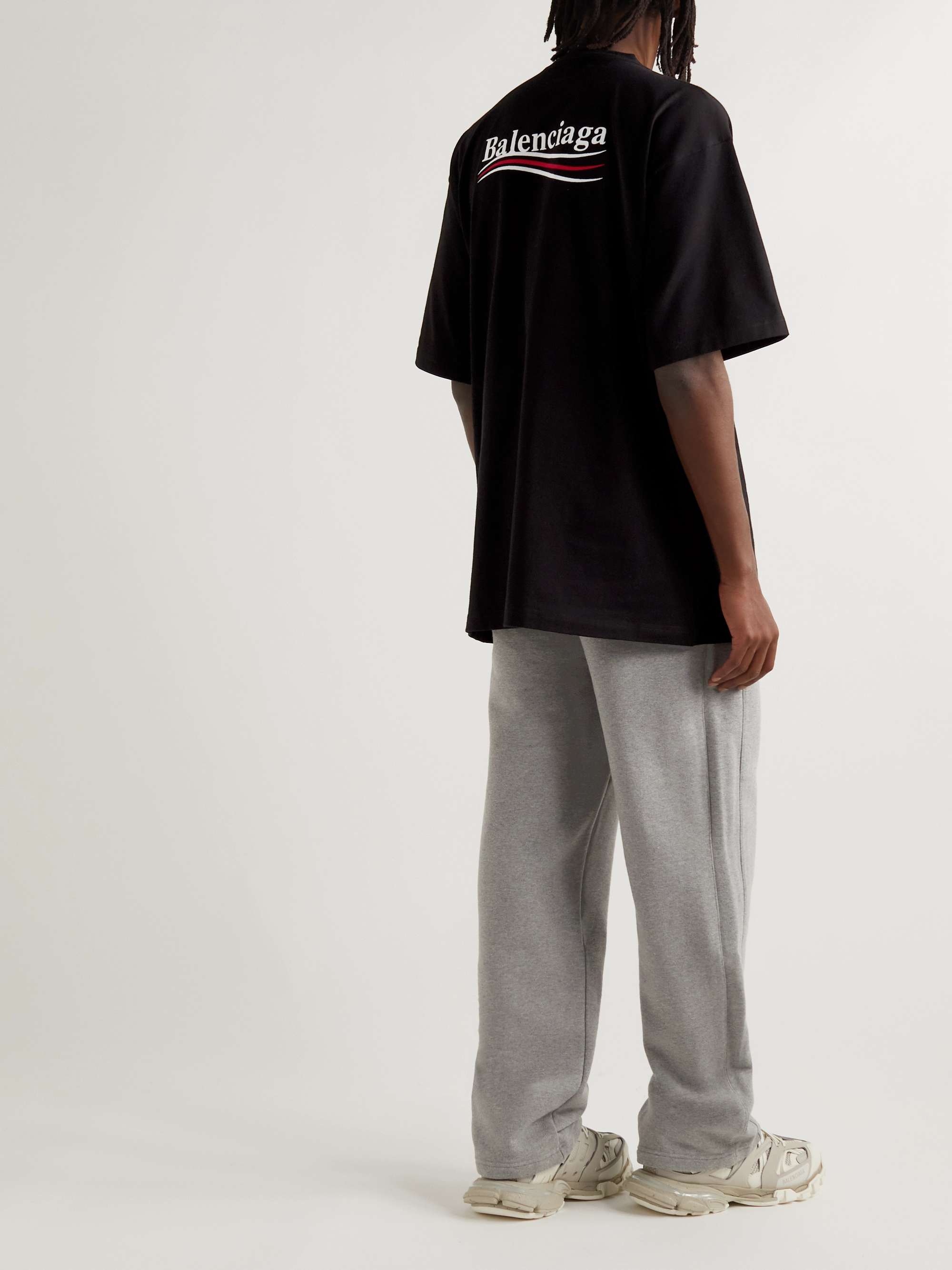 Oversized Logo-Embroidered Cotton-Jersey T-Shirt