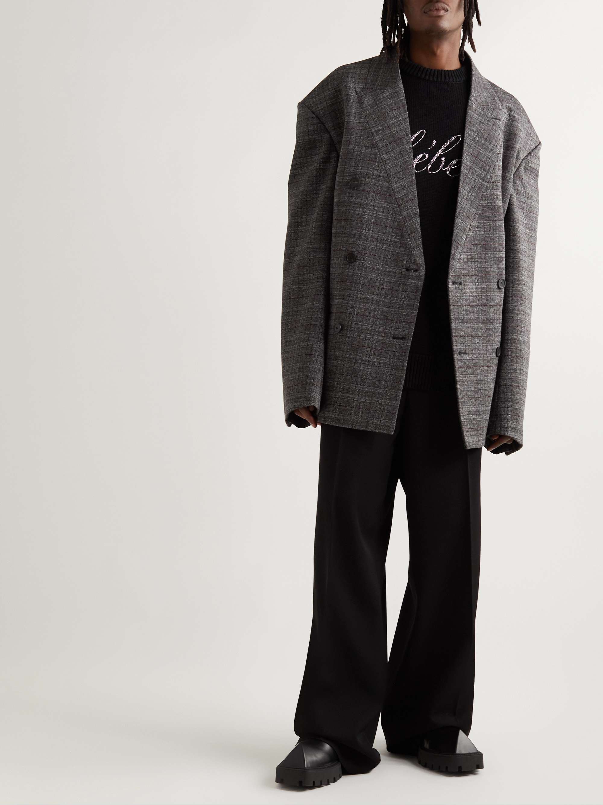 Oversized Double-Breasted Woven Blazer | MR PORTER