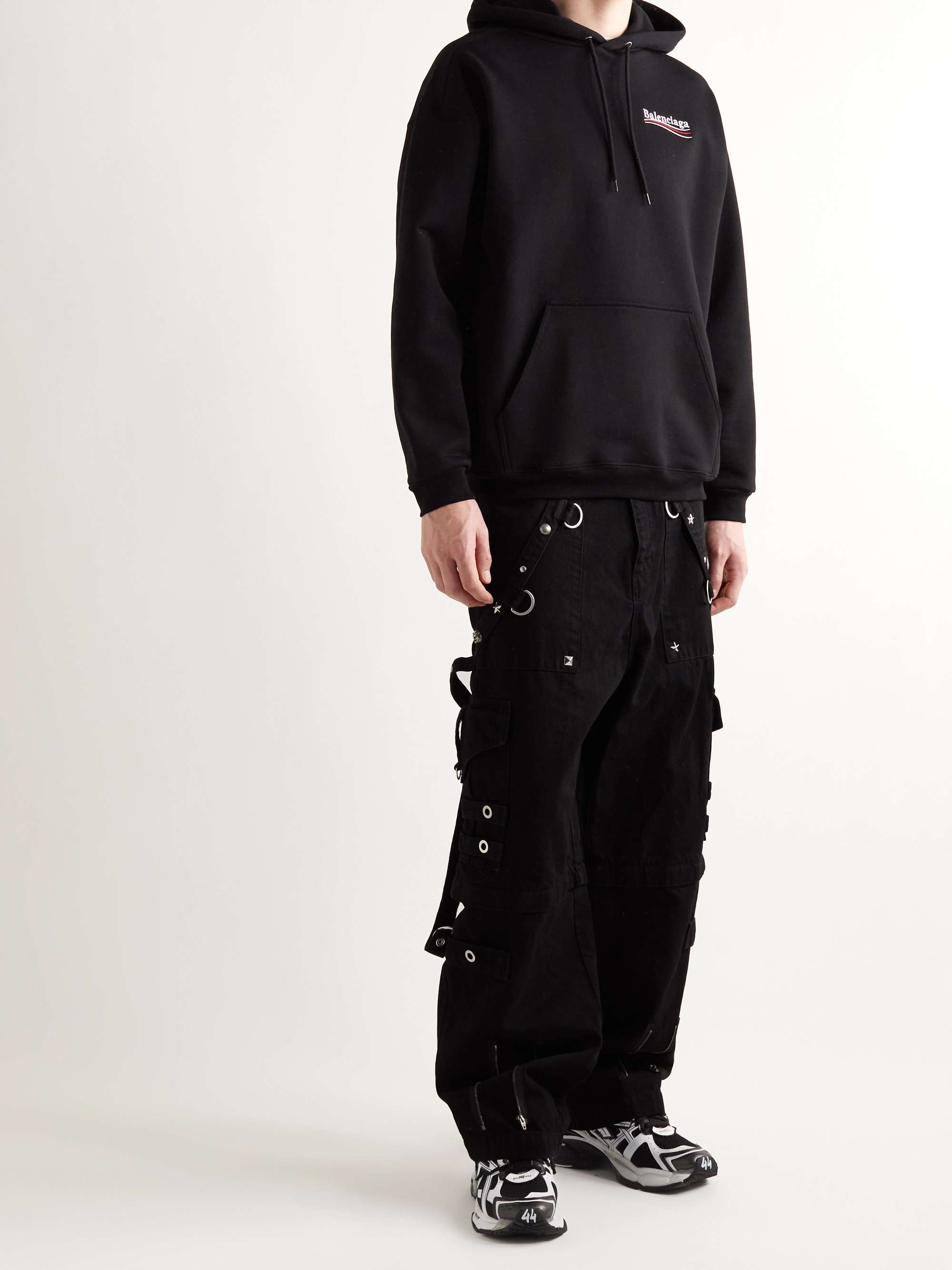 BALENCIAGA Raver Wide-Leg Convertible Studded Jeans for Men | MR PORTER