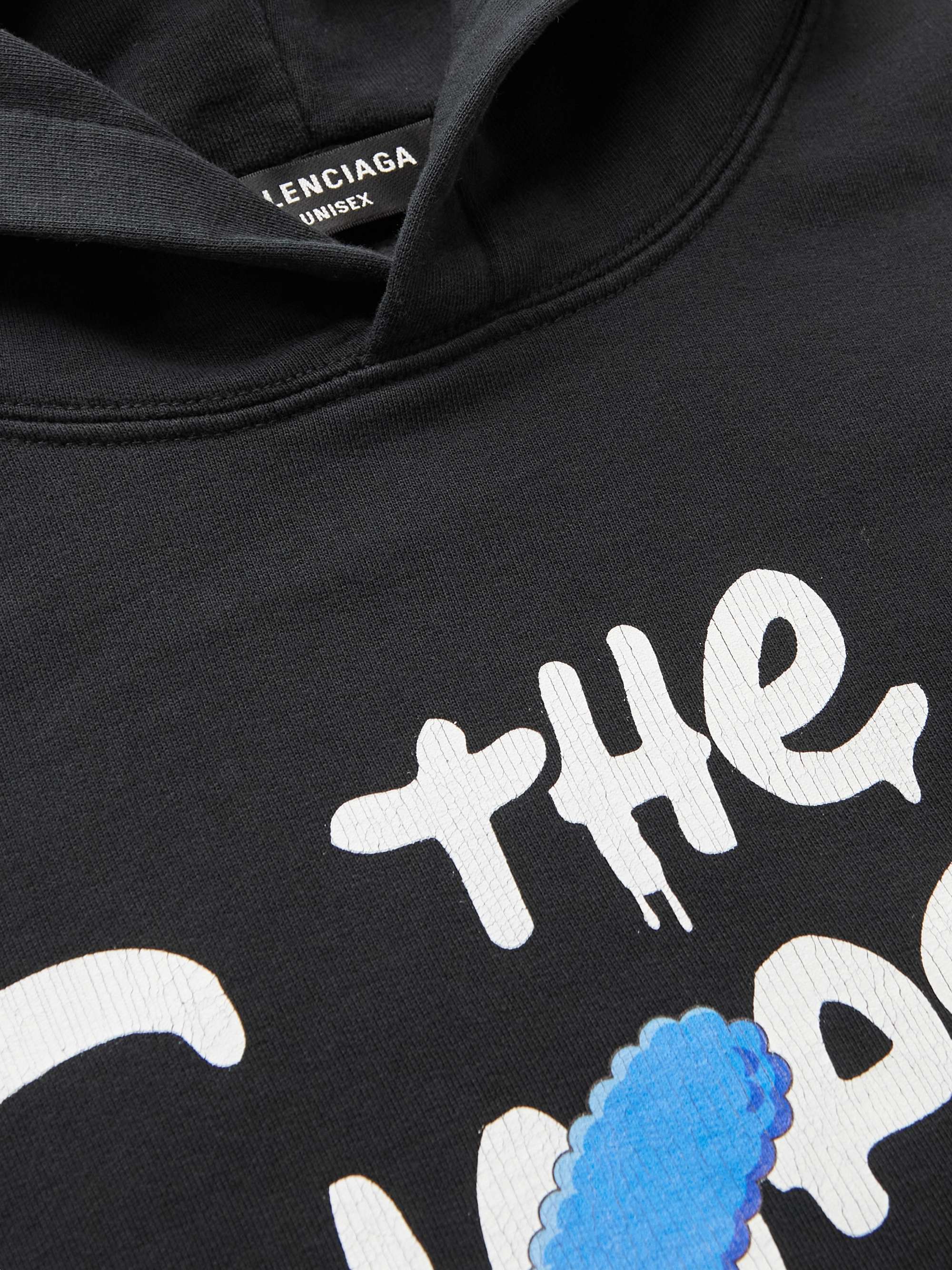 BALENCIAGA + The Simpsons Printed Cotton-Jersey Hoodie