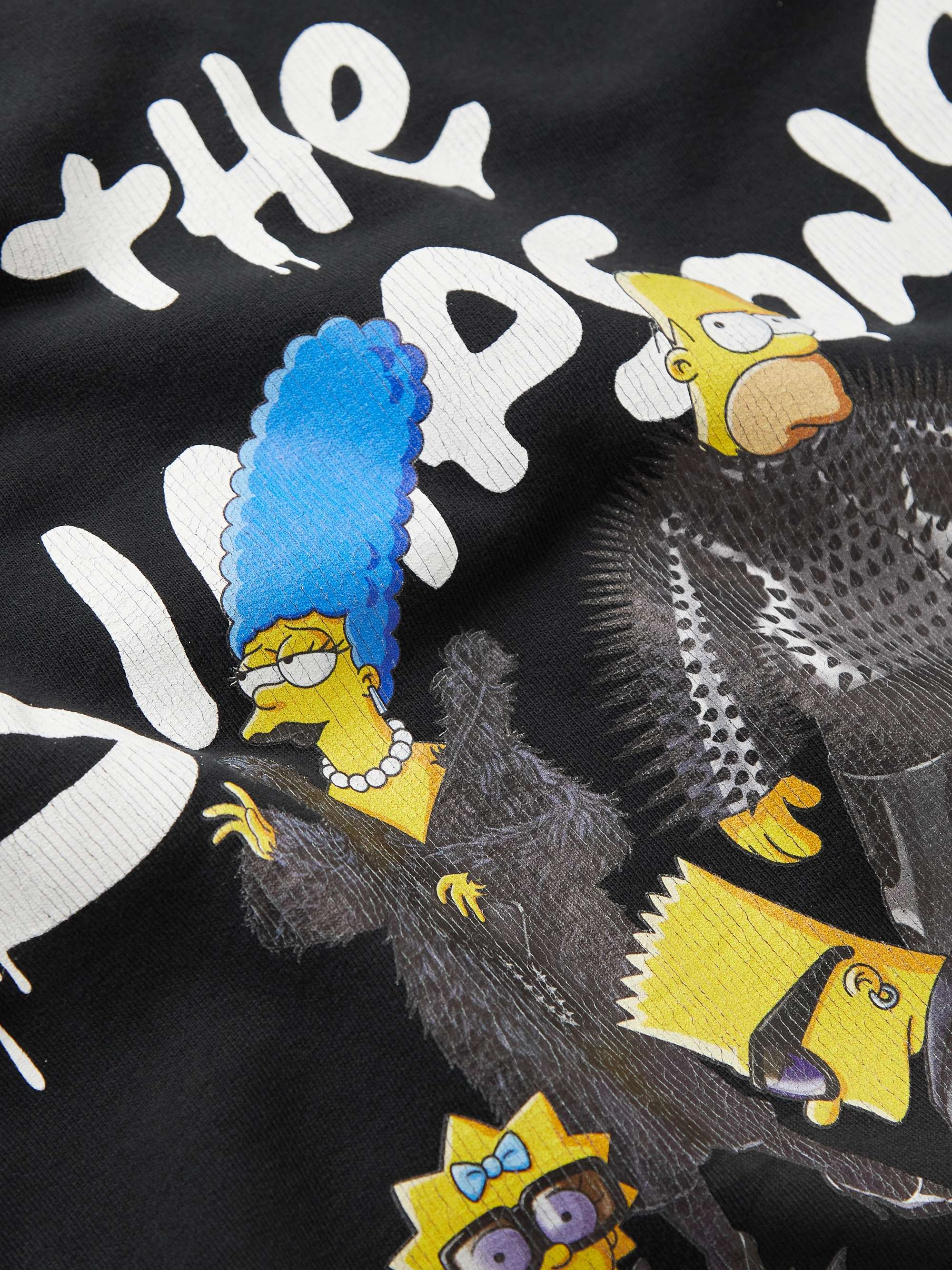 BALENCIAGA + The Simpsons Printed Cotton-Jersey Hoodie