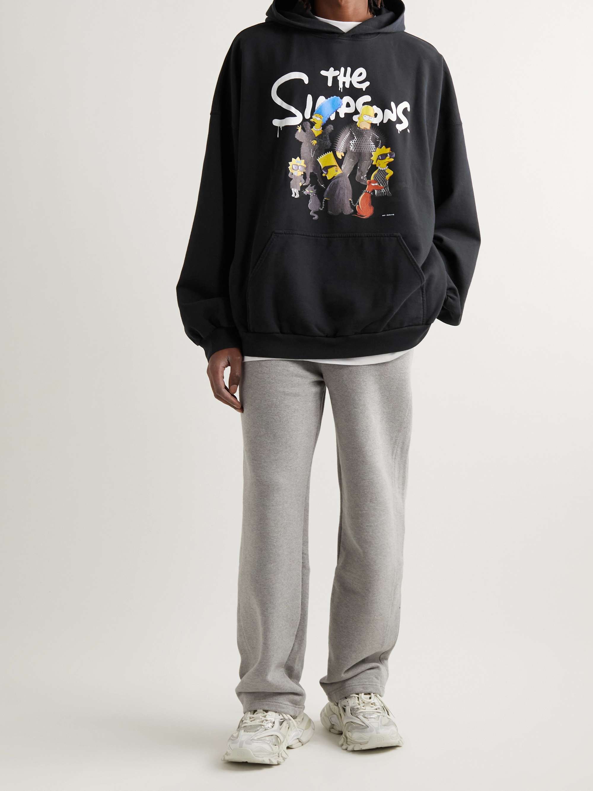 BALENCIAGA  The Simpsons Printed CottonJersey Hoodie for Men  MR PORTER