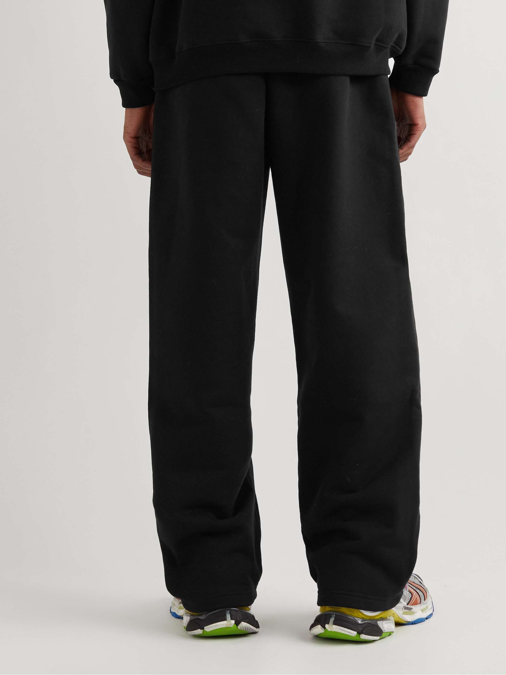 BALENCIAGA Logo-Embroidered Cotton-Jersey Sweatpants