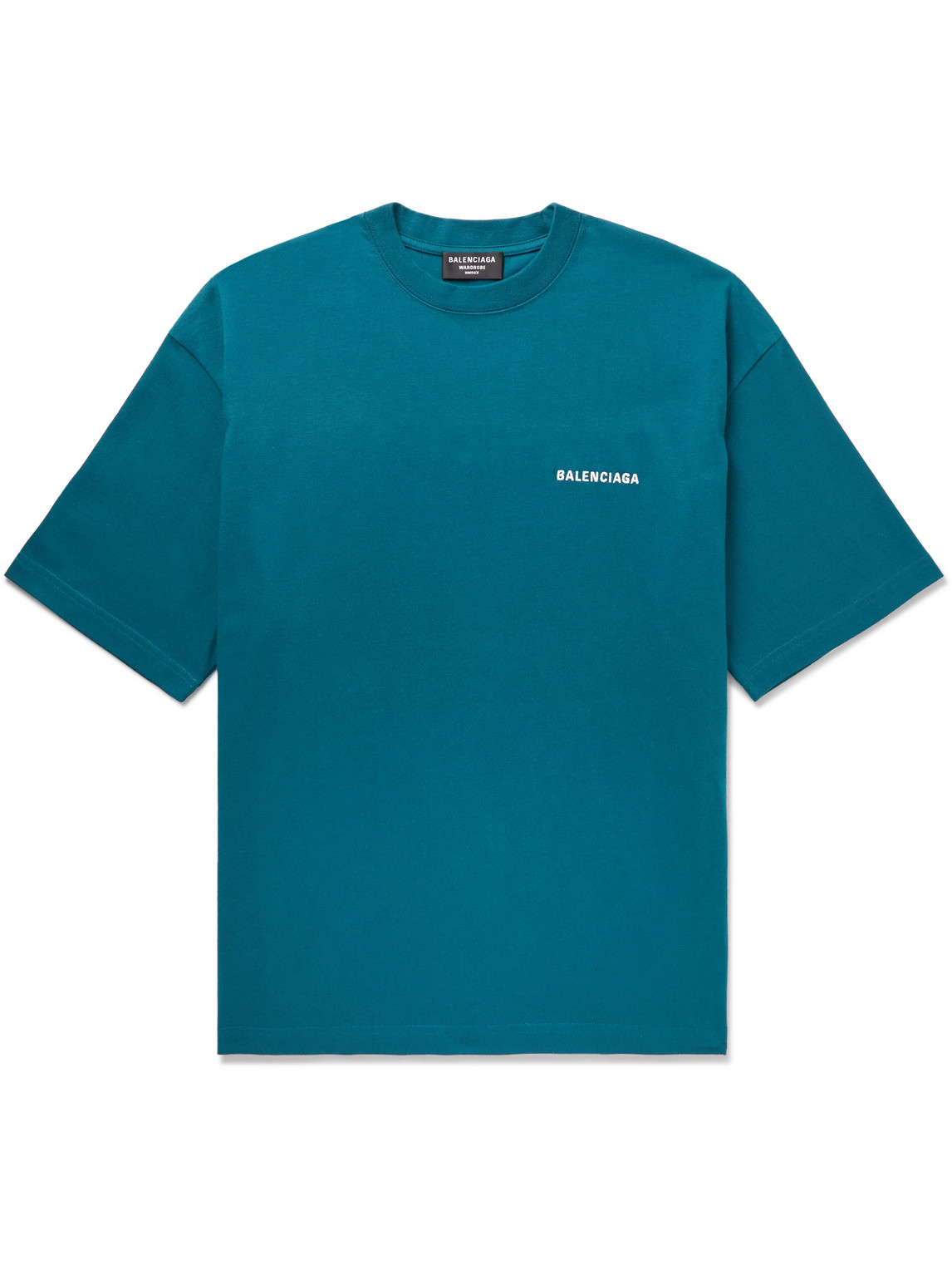 Balenciaga - Oversized Logo-Embroidered Cotton-Jersey T-Shirt - Men ...
