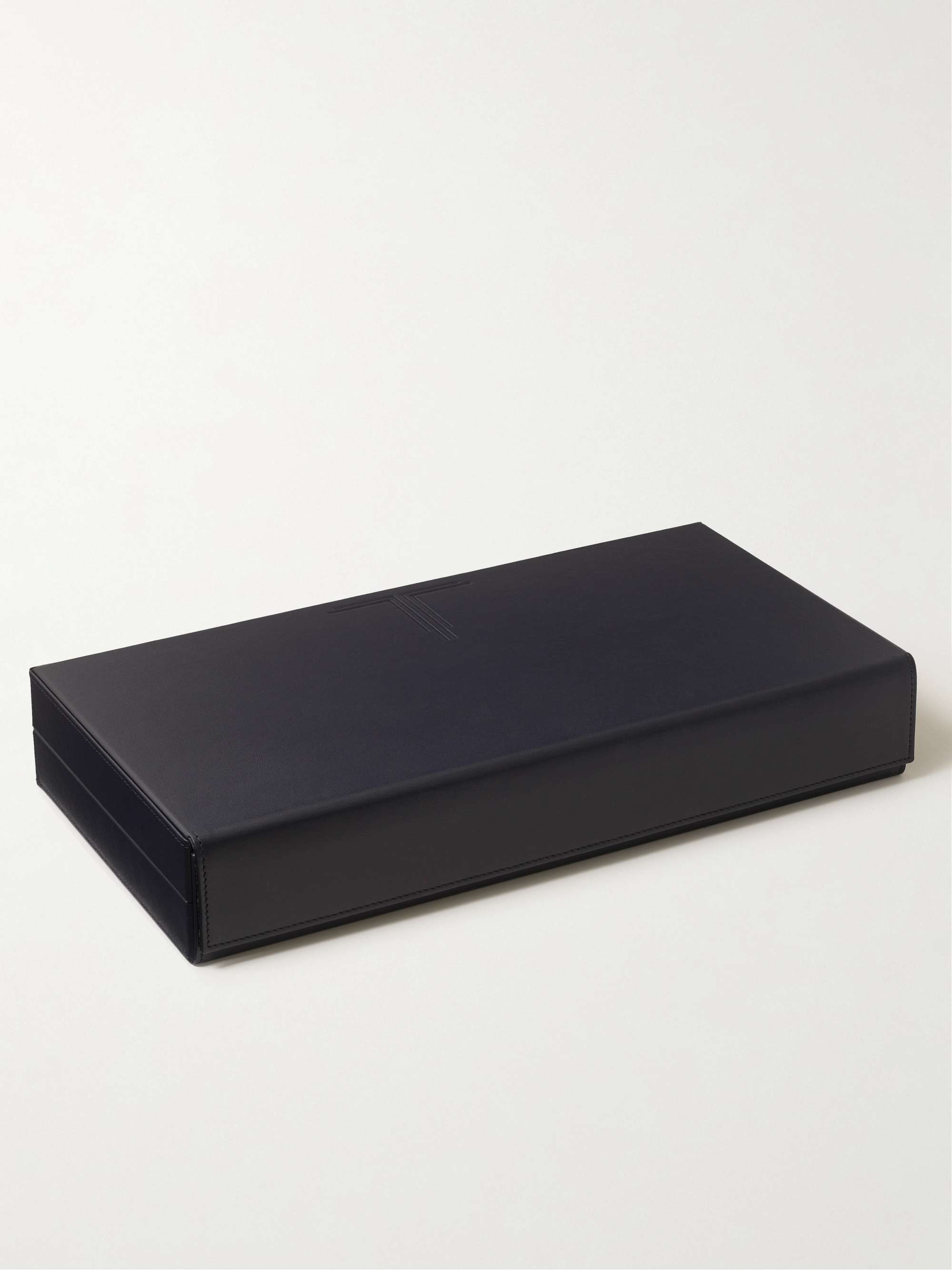 ALEXANDRA LLEWELLYN Dusk Travel Leather Backgammon Set