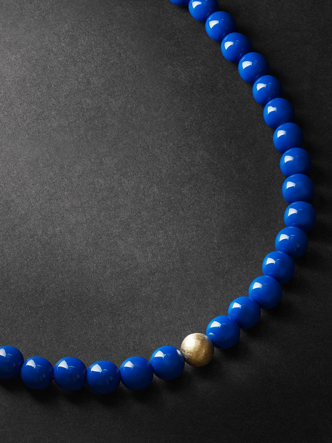 Lauren Rubinski Silver And Enamel Necklace In Blue