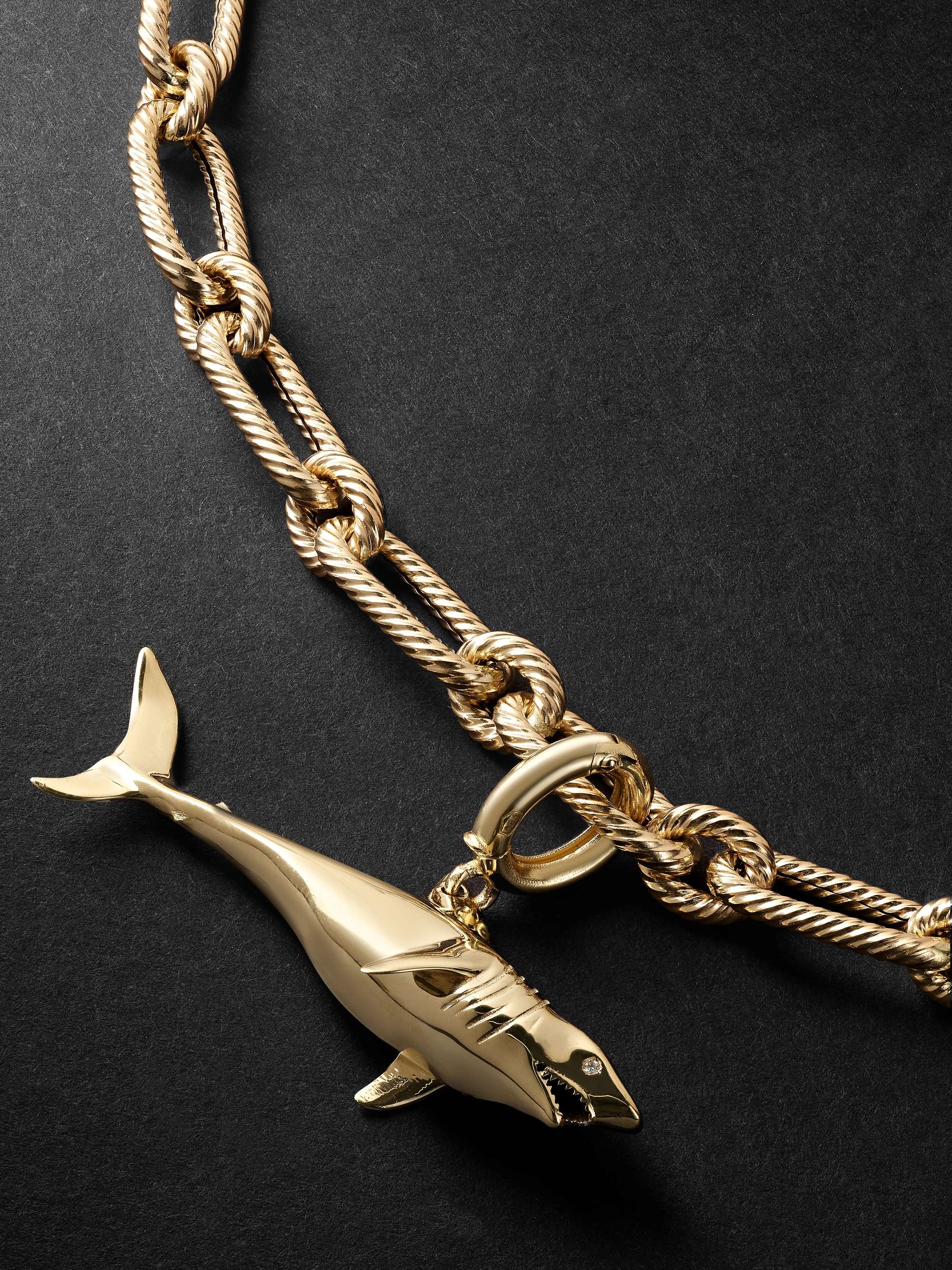 LAUREN RUBINSKI Gold Diamond Pendant Necklace