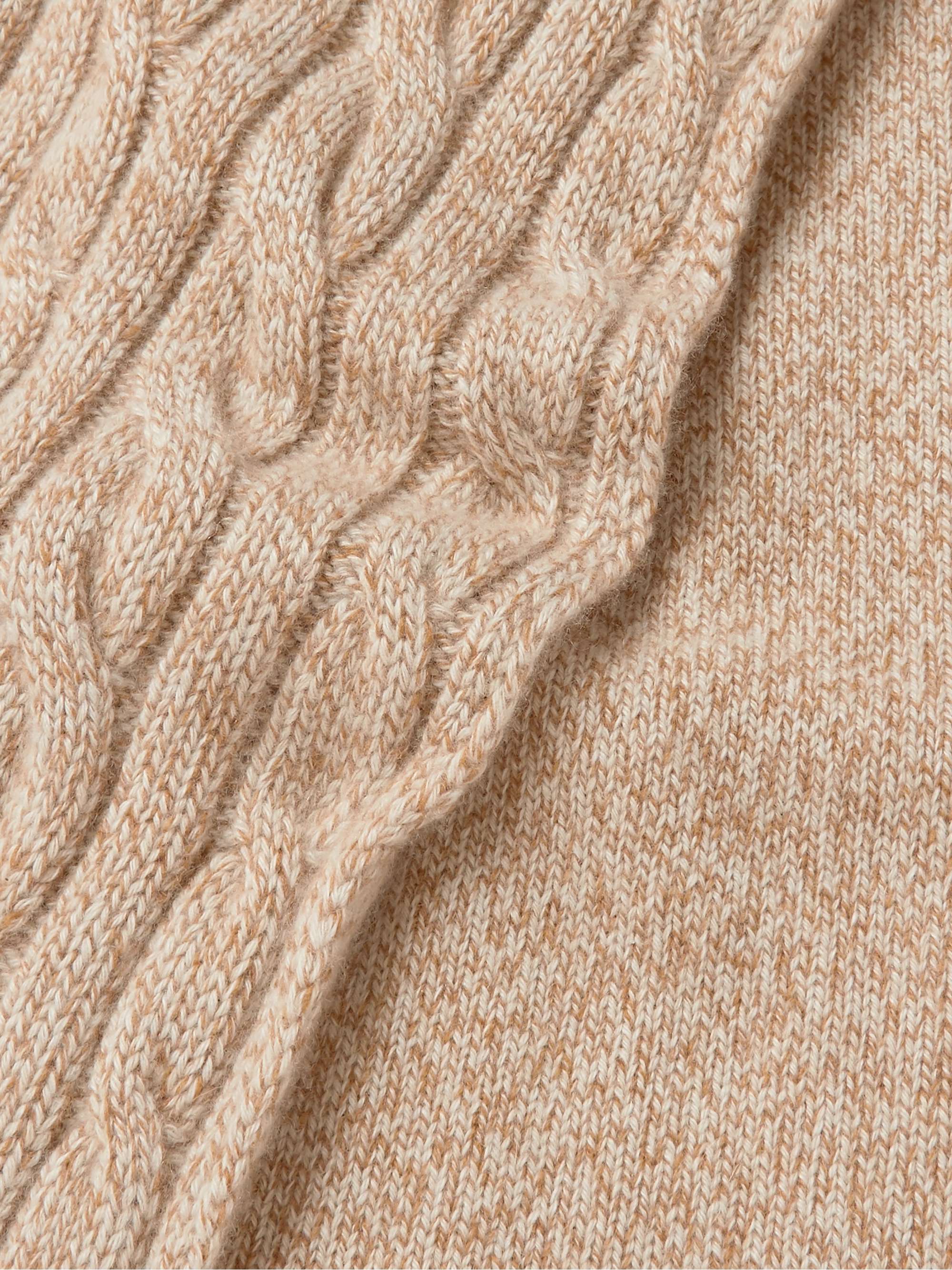 LORO PIANA Cable-Knit Baby Cashmere Scarf
