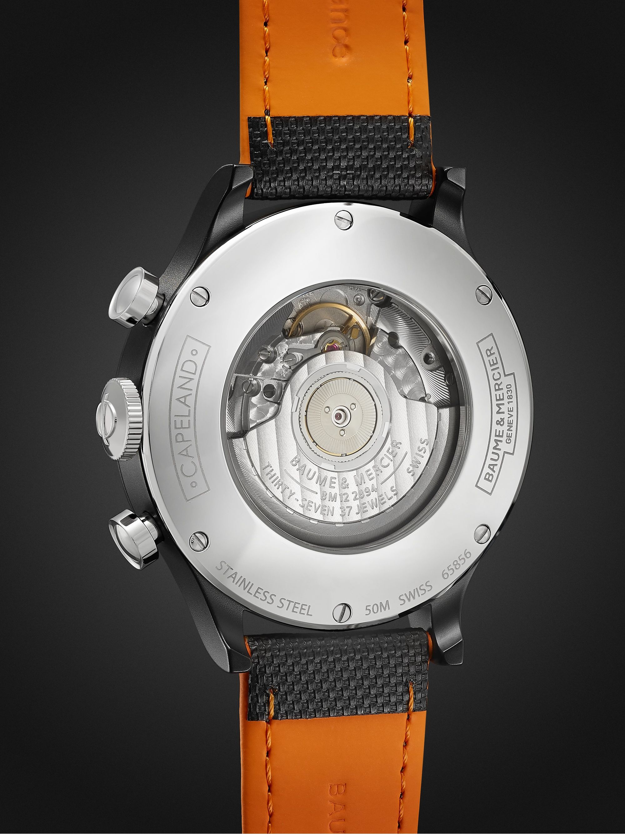 BAUME & MERCIER Capeland Automatic Chronograph 42mm Stainless Steel and Leather Watch, Ref. No. M0A10452