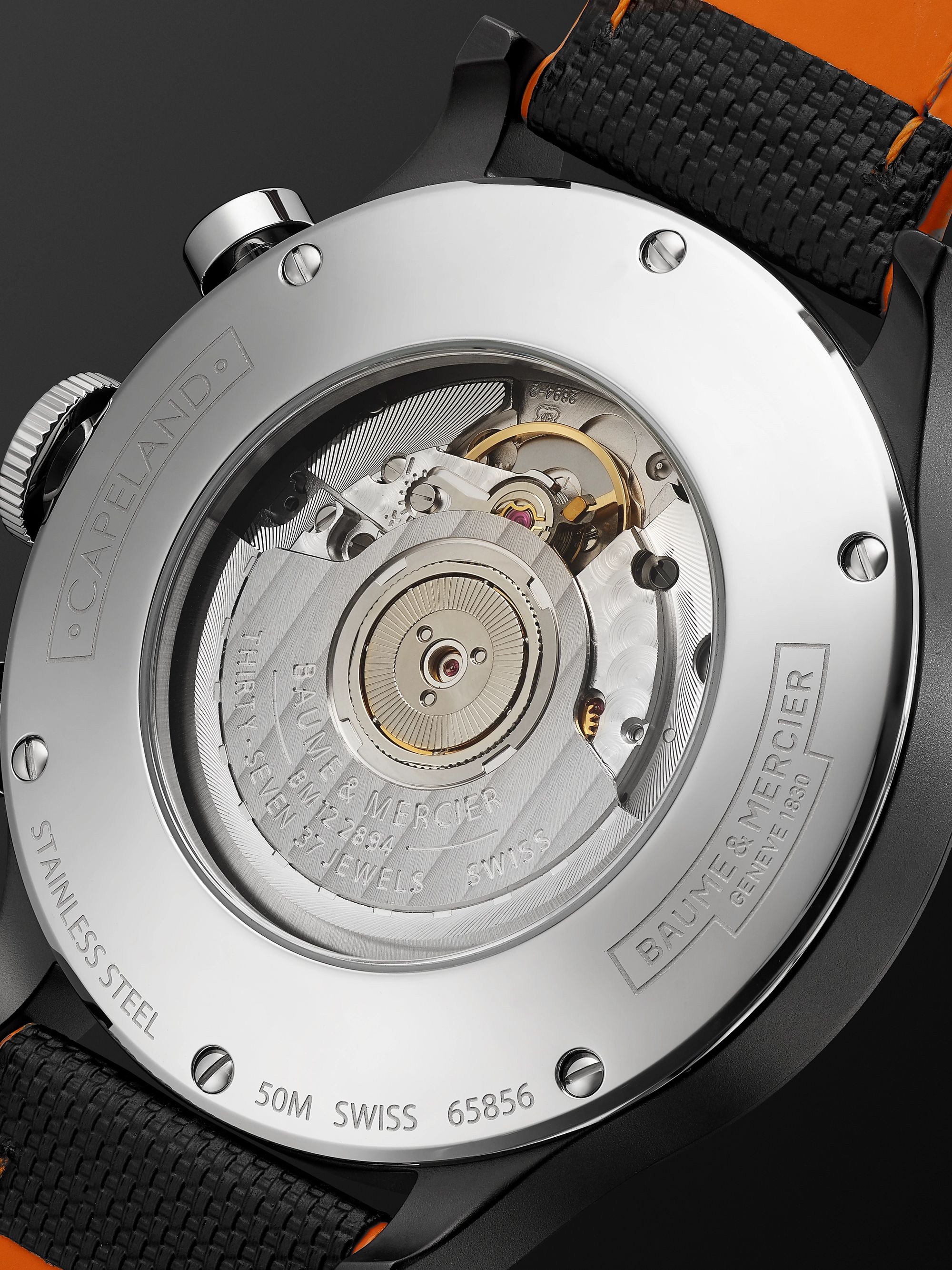 BAUME & MERCIER Capeland Automatic Chronograph 42mm Stainless Steel and Leather Watch, Ref. No. M0A10452