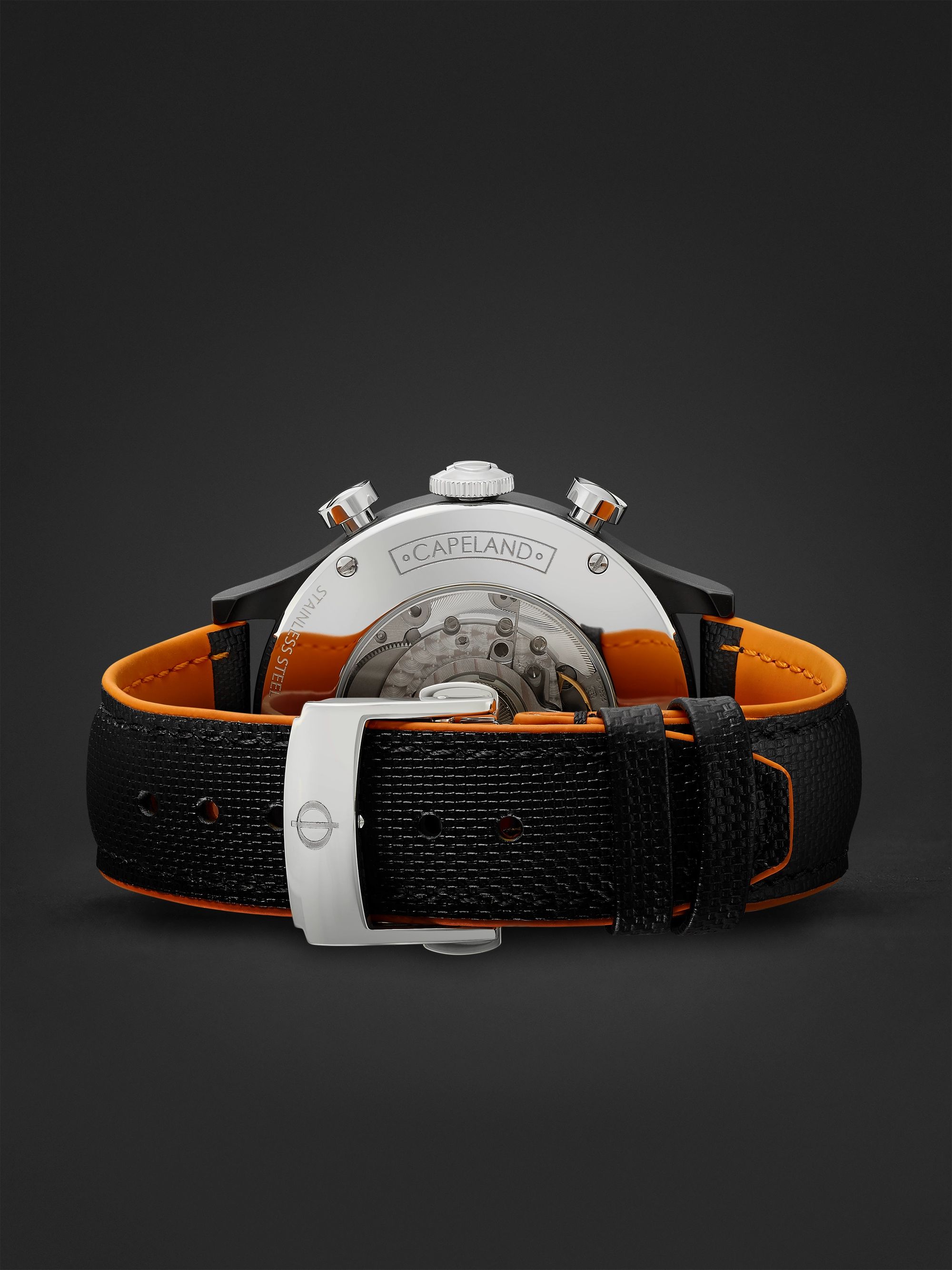 BAUME & MERCIER Capeland Automatic Chronograph 42mm Stainless Steel and Leather Watch, Ref. No. M0A10452