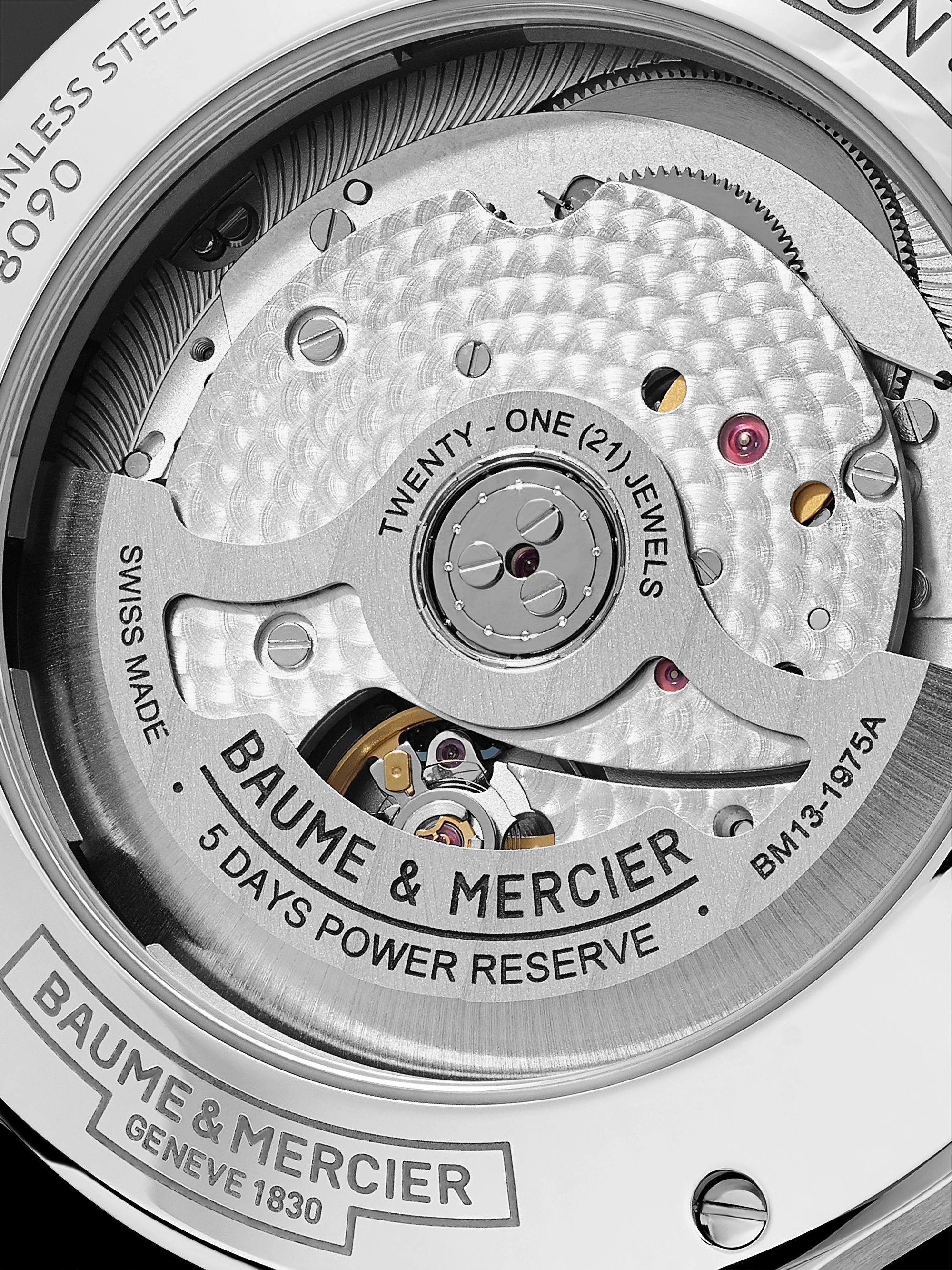 BAUME & MERCIER Clifton Baumatic Automatic Chronometer 40mm Stainless Steel and Alligator Watch, Ref. No. M0A10467