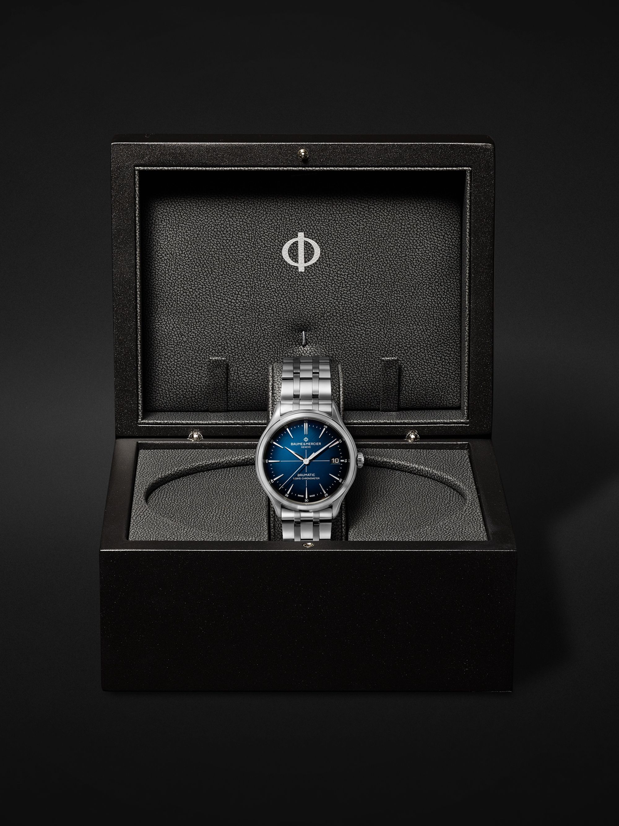BAUME & MERCIER Clifton Baumatic Automatic Chronometer 40mm Stainless Steel Watch, Ref. No. M0A10468