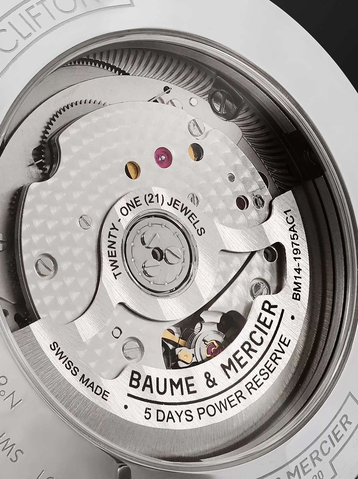 Shop Baume & Mercier Clifton Baumatic Automatic Moon-phase 42mm Stainless Steel Watch, Ref. No. M0a10552 In White