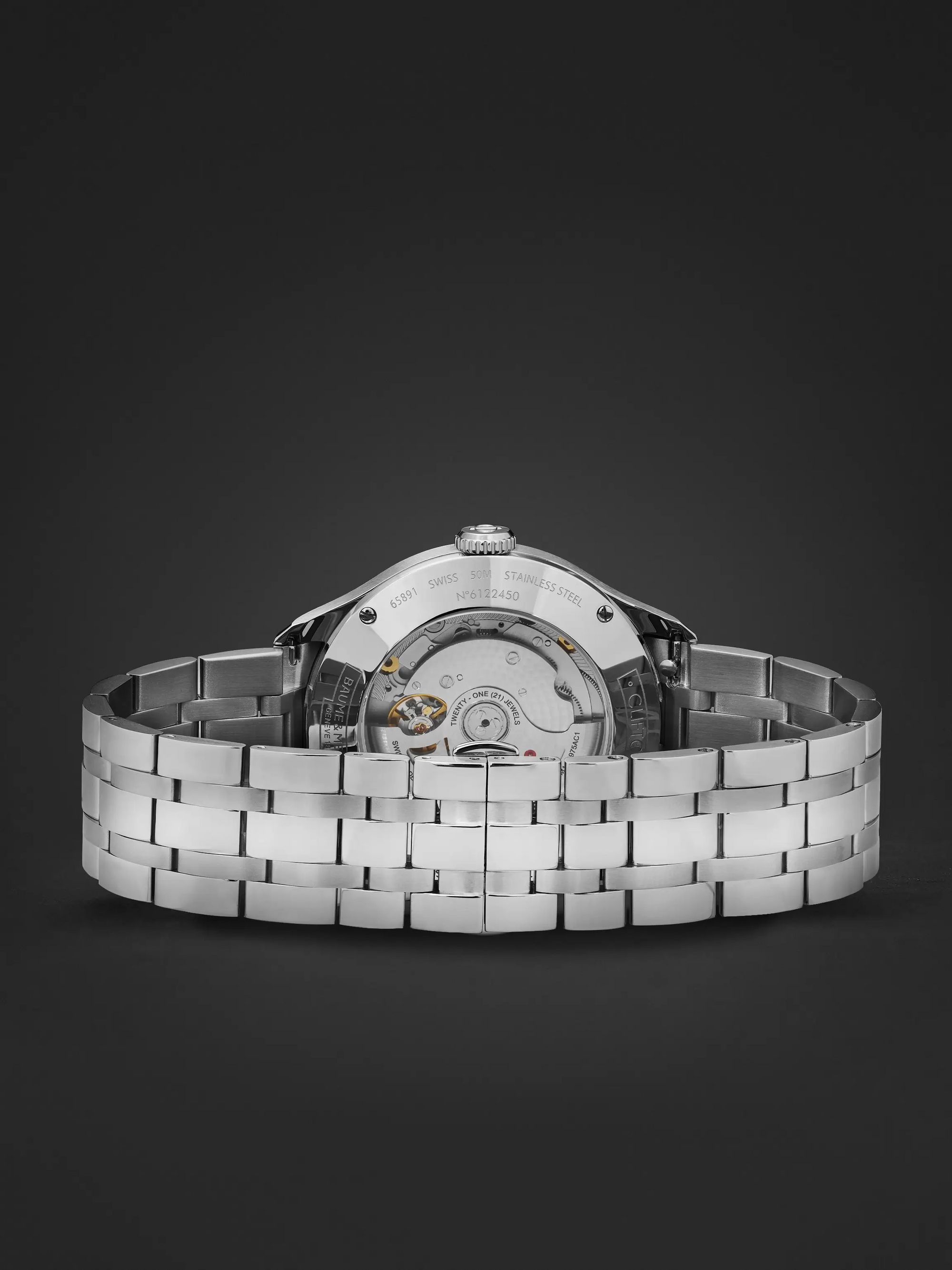 BAUME & MERCIER Clifton Baumatic Automatic Moon-Phase 42mm Stainless Steel Watch, Ref. No. M0A10552