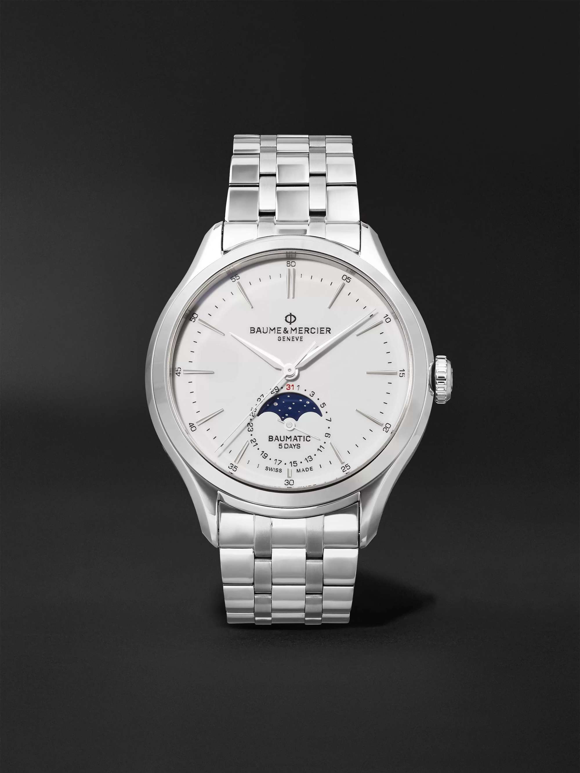 BAUME & MERCIER Clifton Baumatic Automatic 40mm Stainless Steel 