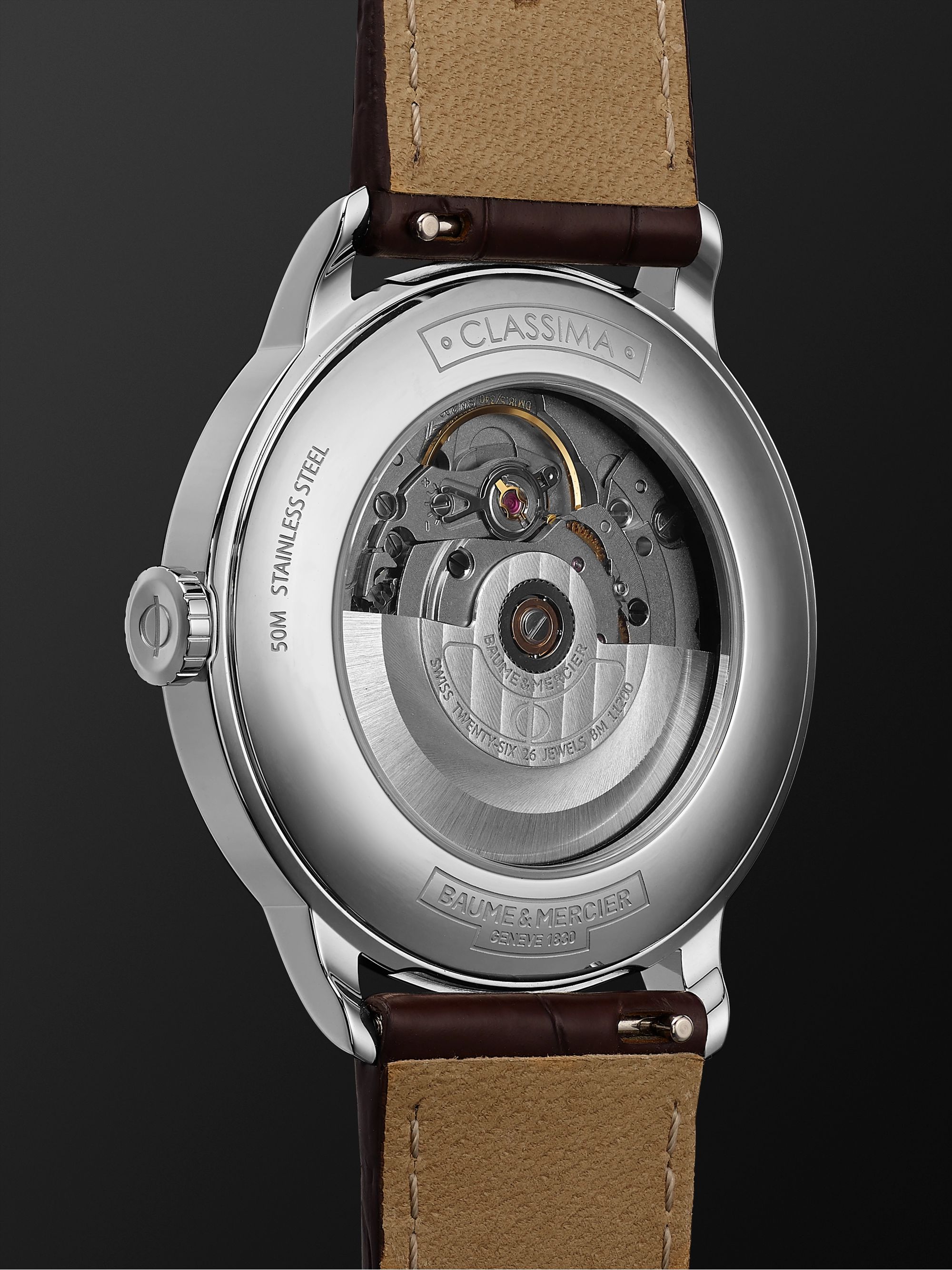 BAUME & MERCIER Classima Automatic 40mm Stainless Steel and Alligator Watch, Ref. No. 10263