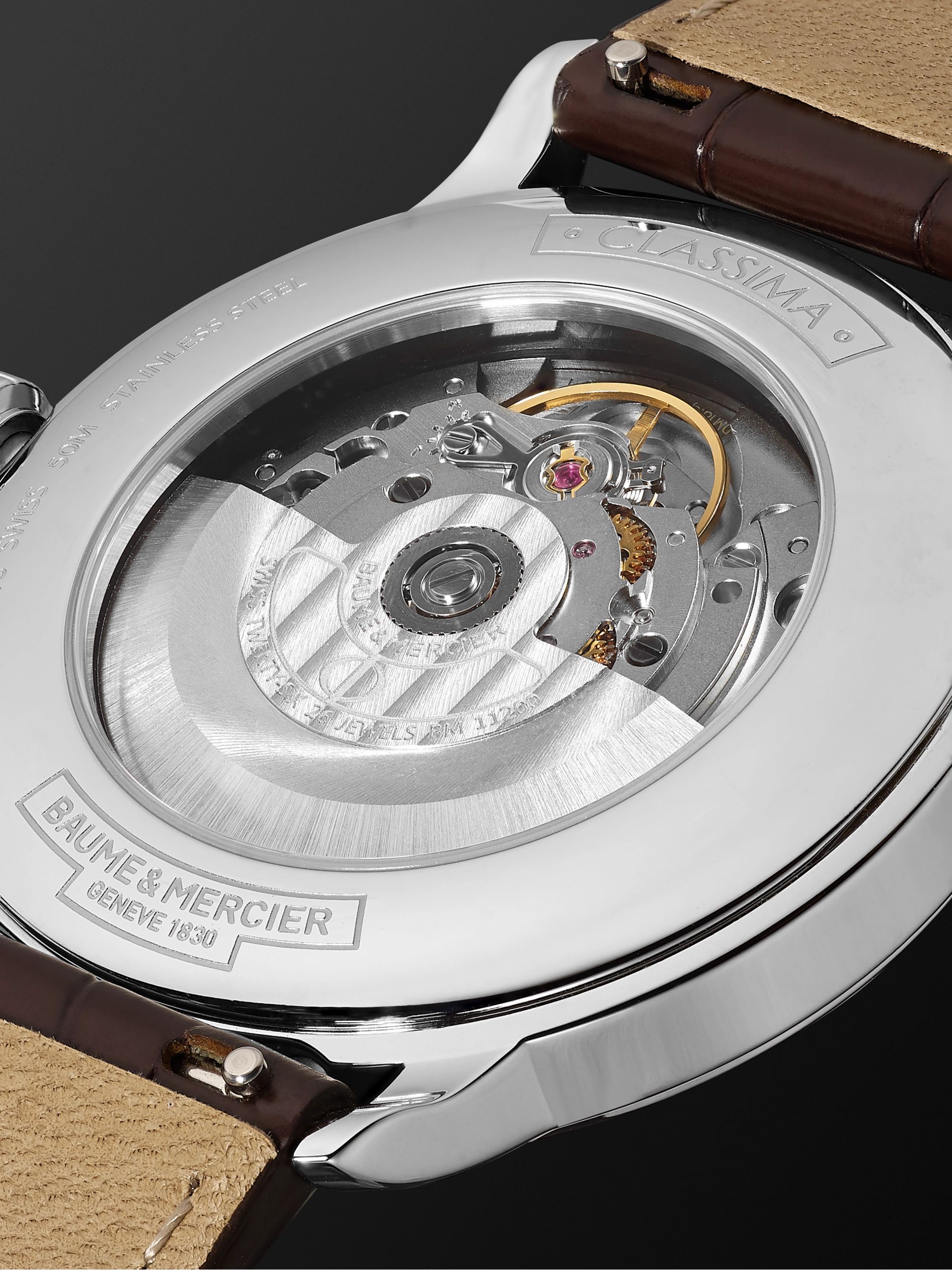 BAUME & MERCIER Classima Automatic 40mm Stainless Steel and Alligator Watch, Ref. No. 10263