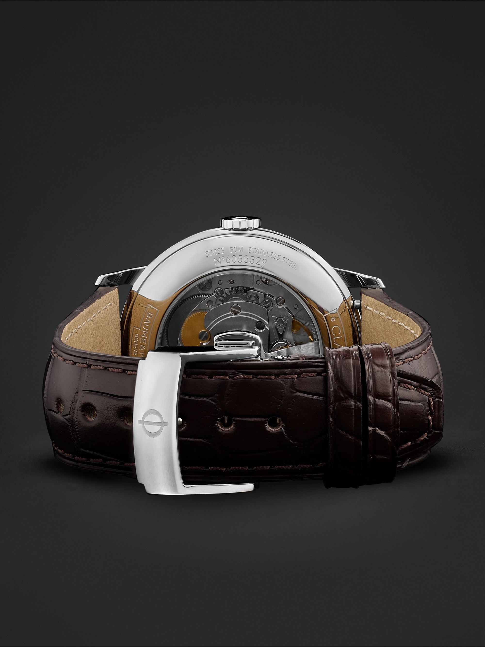 BAUME & MERCIER Classima Automatic 40mm Stainless Steel and Alligator Watch, Ref. No. 10263