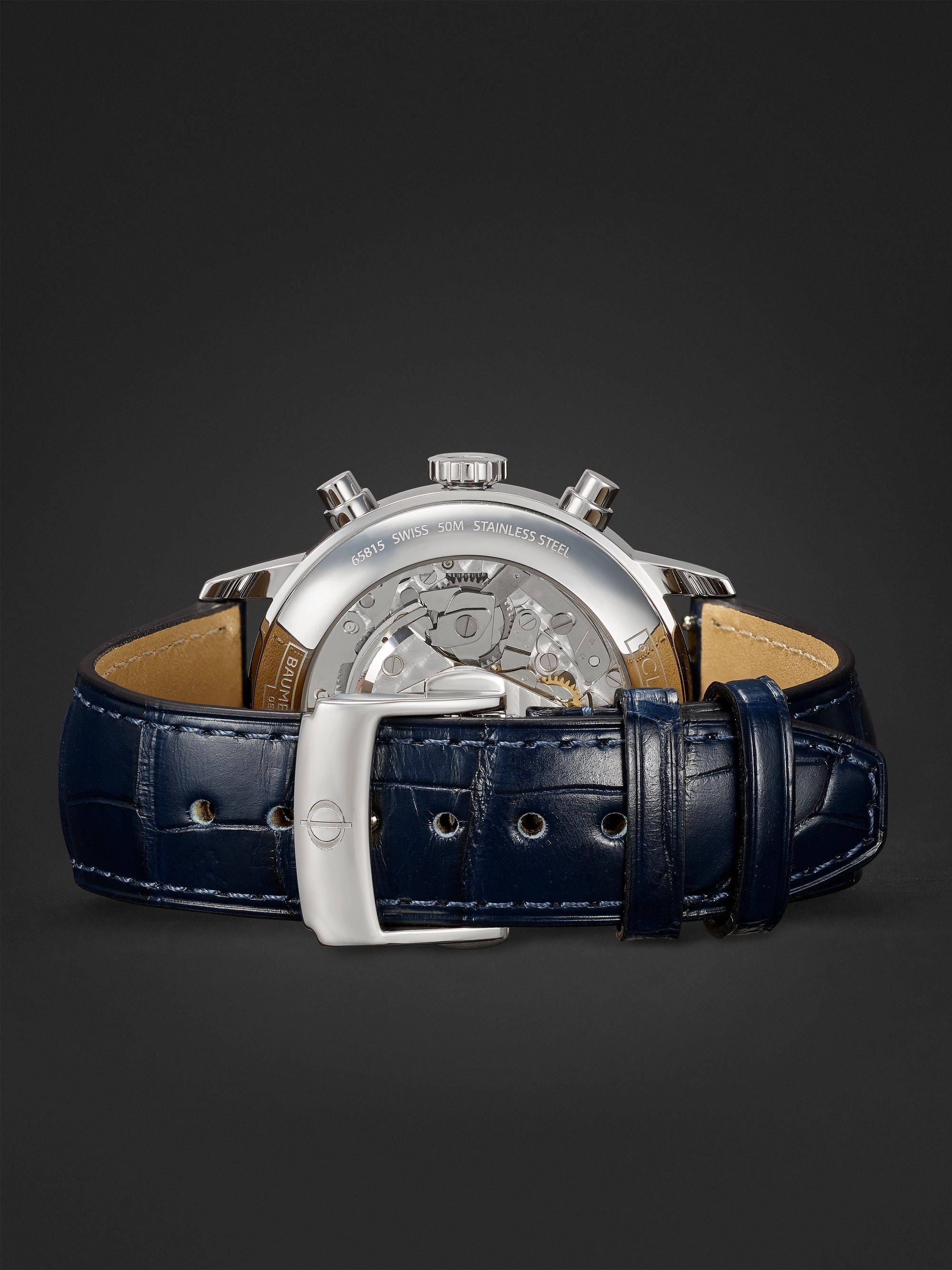 BAUME & MERCIER Classima Automatic Chronograph 42mm Steel and Alligator Watch, Ref. No. M0A10330