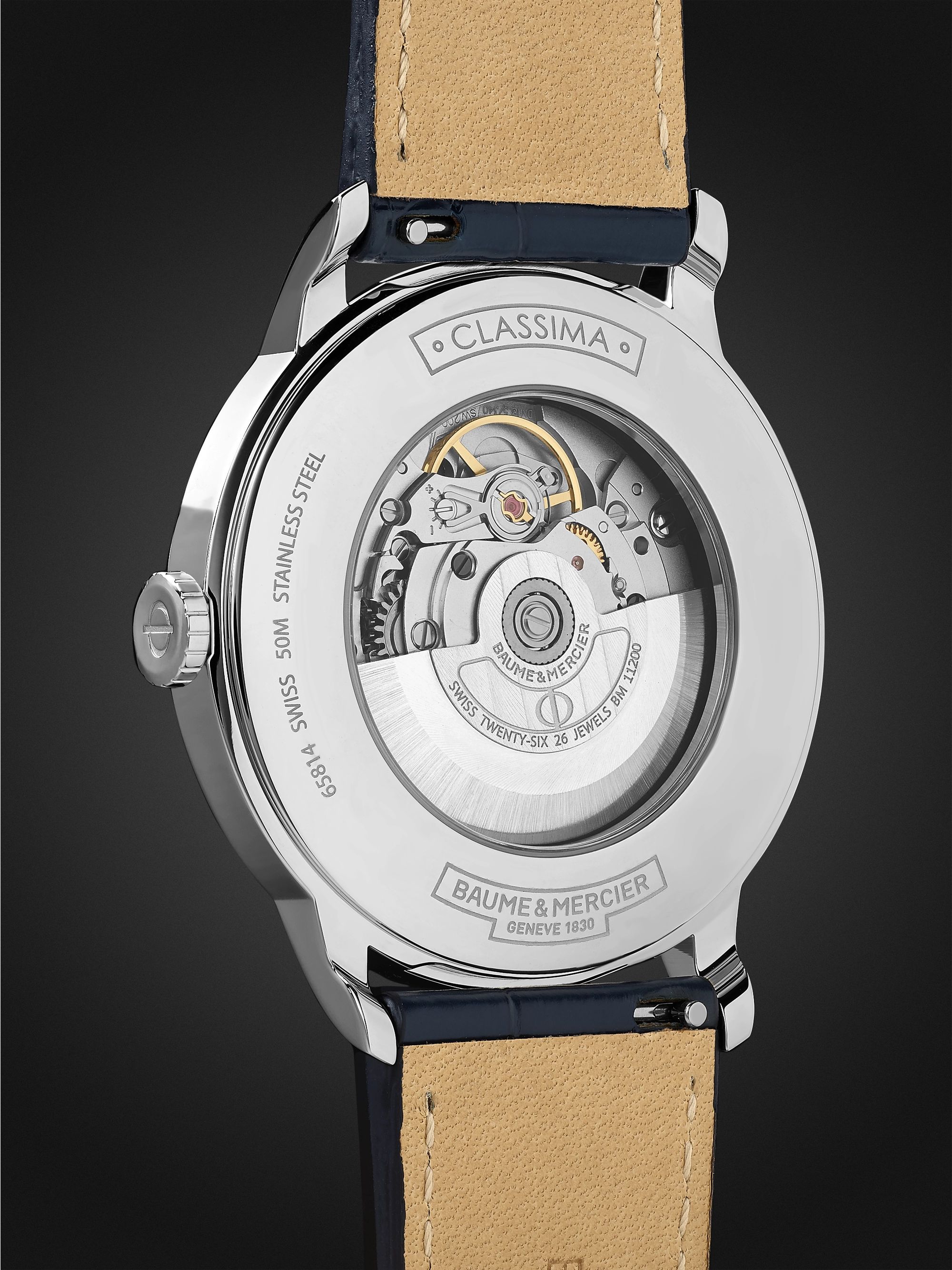 BAUME & MERCIER Classima Automatic 42mm Stainless Steel and Alligator Watch, Ref. No. 10333