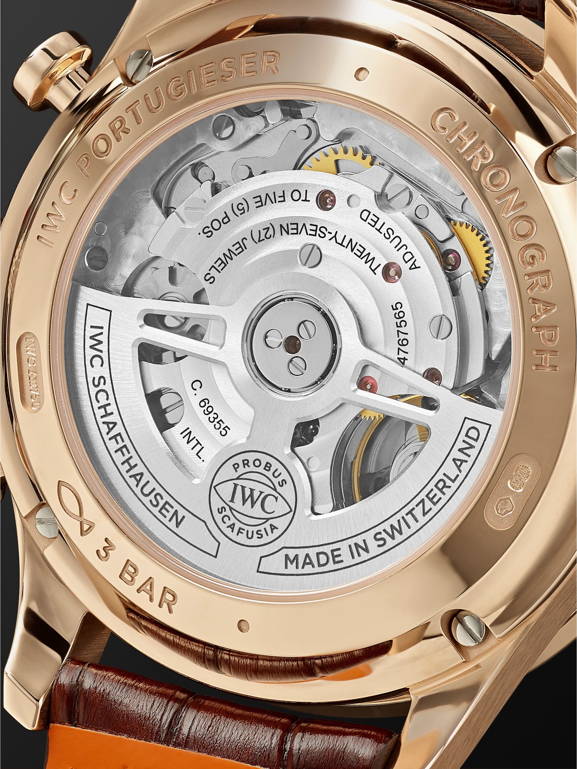 IWC SCHAFFHAUSEN Portugieser Automatic Chronograph 41mm 18-Karat Red Gold and Alligator Watch, Ref. No. IW371611
